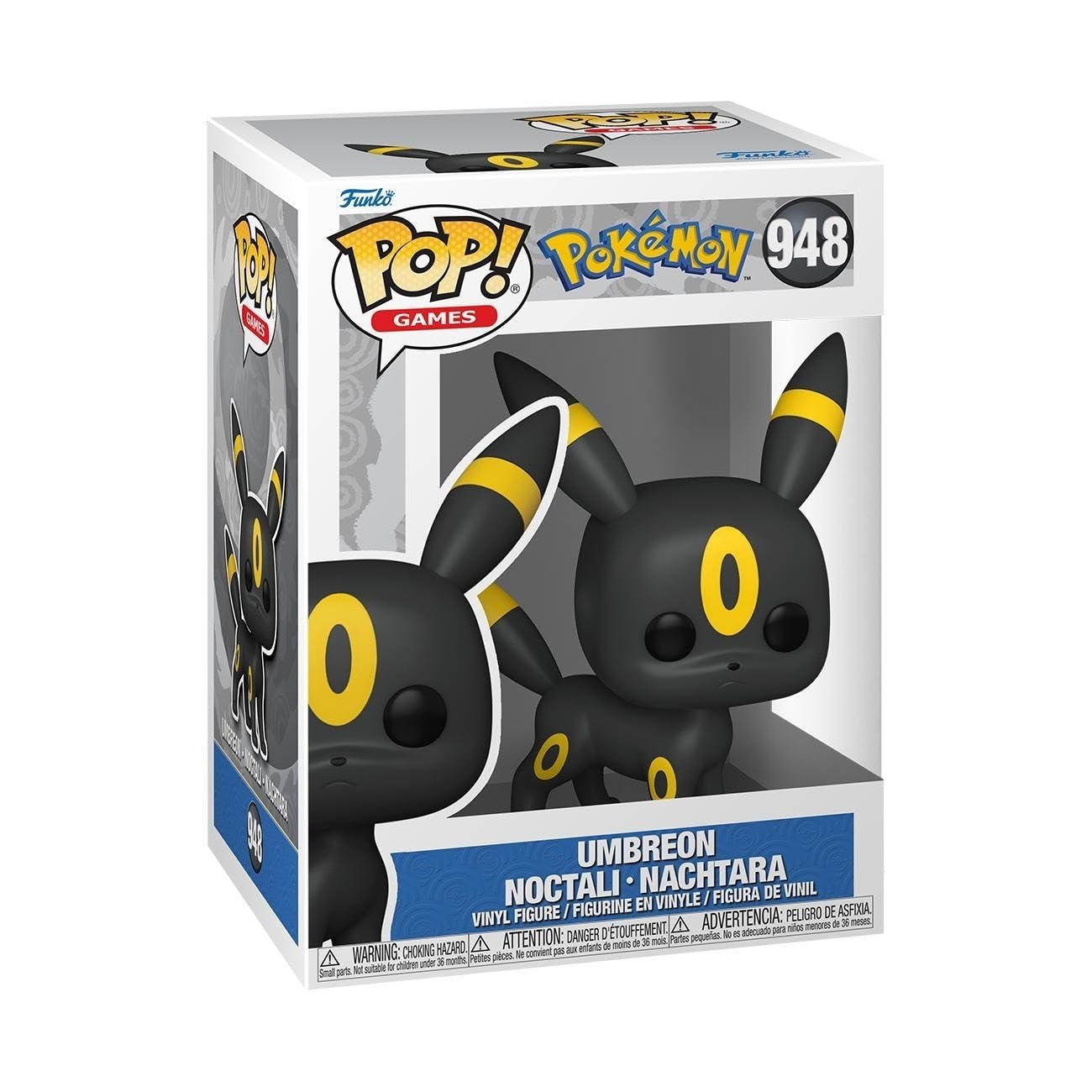 Figur Funko POP! بازی‌ها: پوکمون - اومبریون - مجسمه وینیلی قابل جمع‌آوری - ایده هدیه - کالاهای رسمی - اسباب بازی برای کودکان و بزرگ‌سالان - طرفداران بازی‌های ویدیویی - مدل مجسمه برای جمع‌آوری و نمایش POP "4"