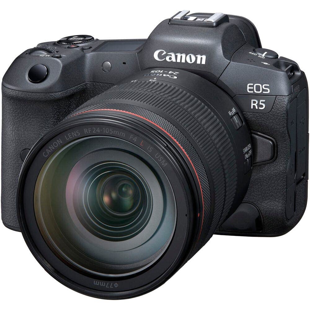 دوربین بدون آینه کانن EOS R5 با لنز RF 24-105mm f/4L IS USM - دوربین با لنز قابل تعویض - رنگ مشکی