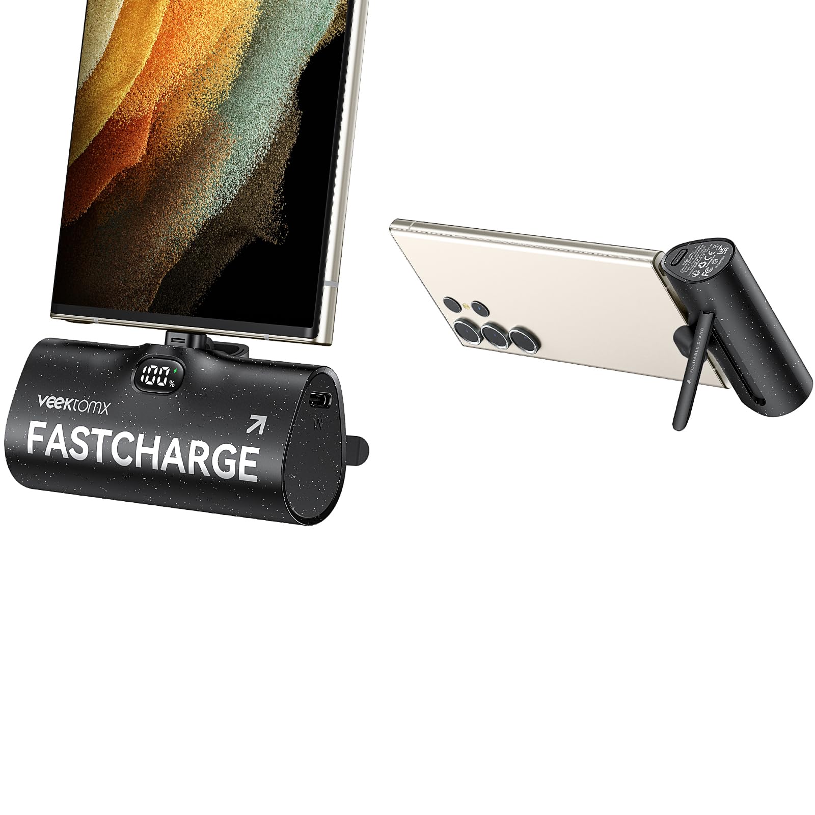 شارژر قابل حمل Mini USB C VEEKTOMX برای آیفون 16، بانک توان Portable 5000mAh، شارژ سریع 20 وات باتری کوچک و سبک و سبک برای آیفون 16 15، Samsung Galaxy S23/S22، AirPods