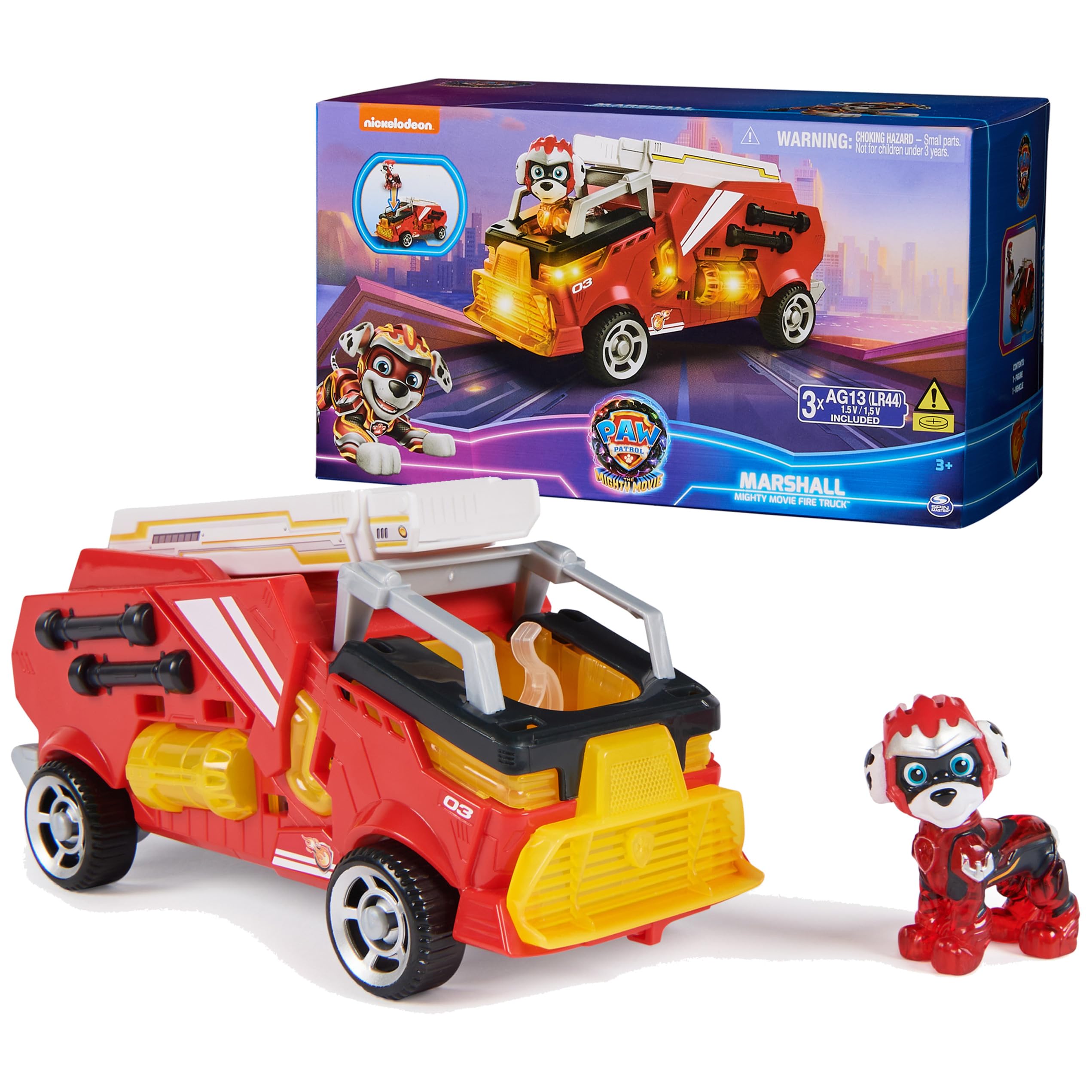 فیلم Paw Patrol: The Mighty Movie، اسباب بازی اتومبیل‌پرتاب با انگشت پاک Aurora Wings، اشیاء یراق‌آلات، اسباب‌بازی بچه‌ها برای پسران و دختران ۳ سال و بالاتر