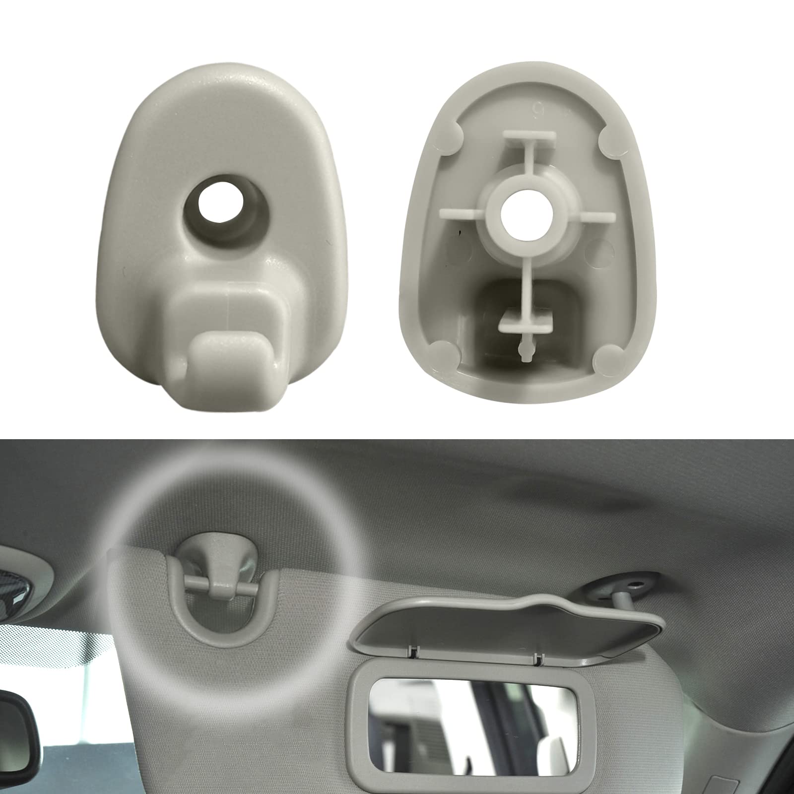 2 تایه گیره ساییدگی خودروی Stymart، سازگار با Jeep Liberty 2005-2012 و Dodge Nitro 2008-2012، همراه با کروک نگهدارنده لوازم جلوی خودرو، لیسانس‌های خودرویی