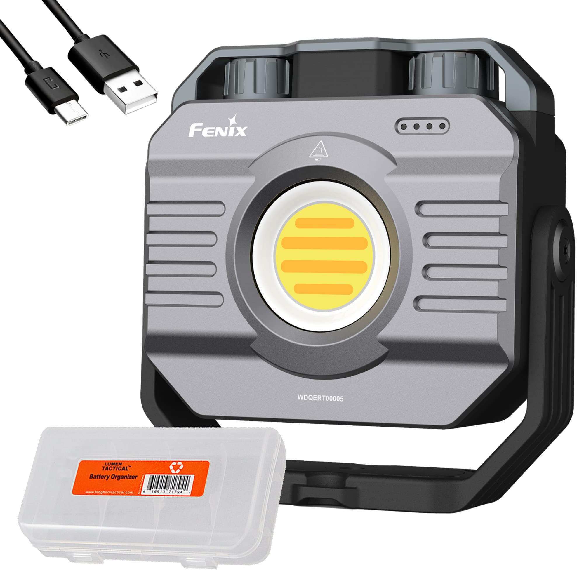 لامپ کمپینگ و چراغ کار قابل حمل 2 در 1 Fenix CL28R با 2000 لومن، قابلیت شارژ با USB-C، تنظیم روشنایی مداوم و دمای رنگ همراه با کیس LumenTac