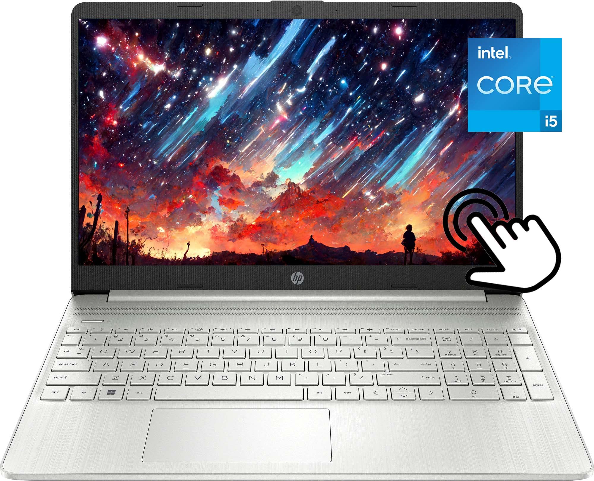 لپ تاپ 15.6 اینچی HP Flagship با صفحه نمایش HD لمسی IPS، پردازنده چهار هسته ای i5-1135G7 (تا 4.2 گیگاهرتز، قدرت بیشتر از i7-1060G7)، 16GB RAM، 512GB PCIe SSD، گرافیک Iris Xe، بلوتوث، وای فای، ویندوز 11 Home S، با لوازم جانبی GM