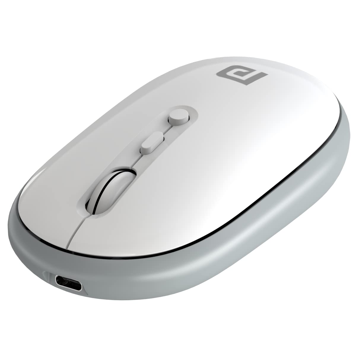 موشواره بلوتوث Portronics Toad II، با بلوتوث 5.0 و ارتباط بی‌سیم دوگانه 2.4 گیگاهرتز، باطری قابل شارژ، دقت DPI قابل تنظیم تا 1600، سازگار با لپ‌تاپ، مک‌بوک، کامپیوتر شخصی (خاکستری)