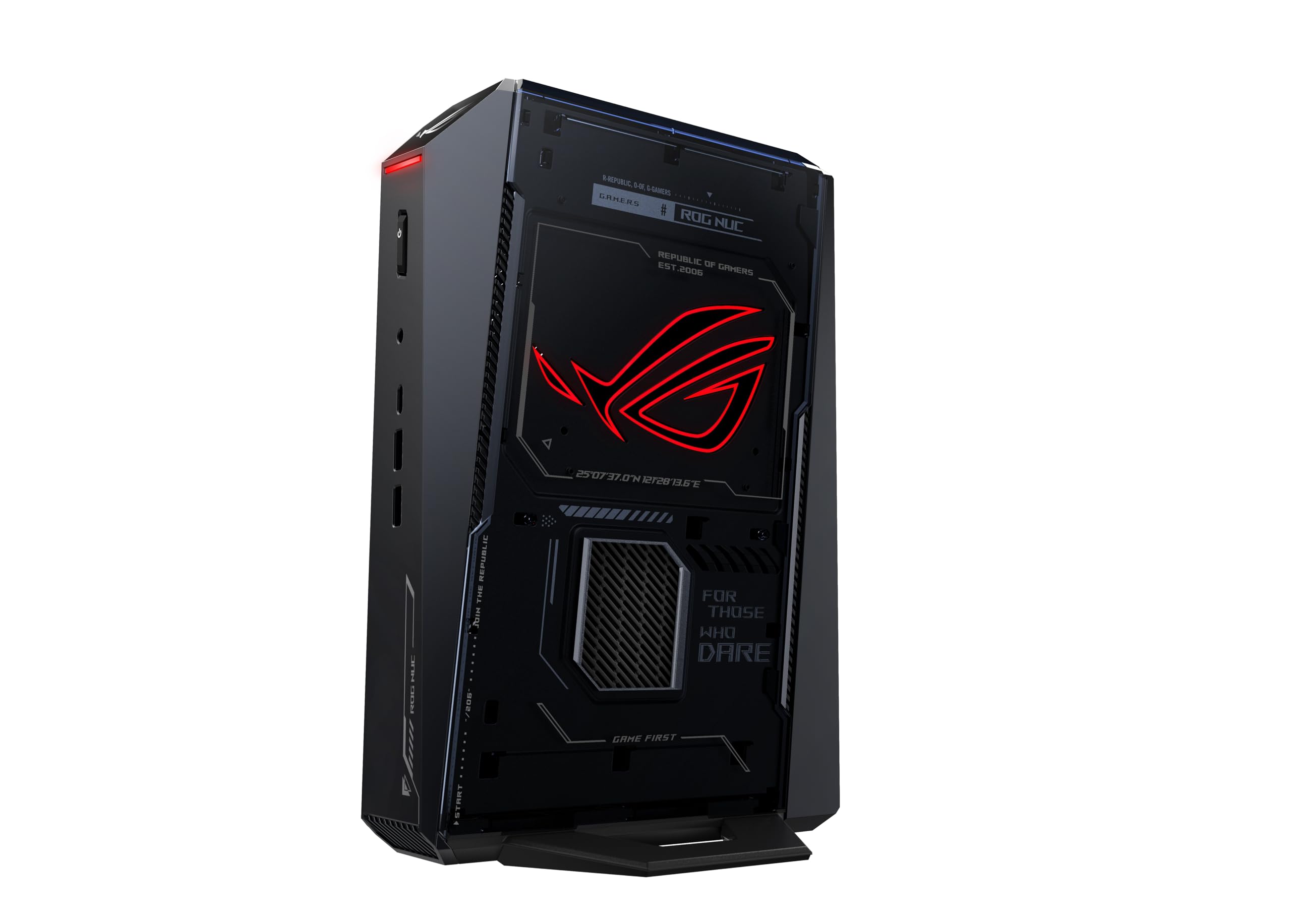 ASUS ROG NUC (2025) Mini PC، پردازنده اینتل کور Ultra 9 275HX، کارت گرافیک NVIDIA GeForce RTX 5080، 16GB رم DDR5-6400 MTs (تا 48GB)، 2TB NVMe، وای فای 7، بلوتوث 5.4، تاندربولت 4، تایپ-سی | RNUC15JNK9X28AA2