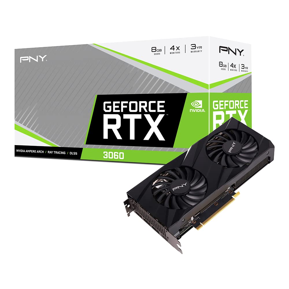 کارت گرافیک PNY GEFORCE RTX™ 3060 ۸ گیگابایت نسخه VERTO با دو فن RTX 3060