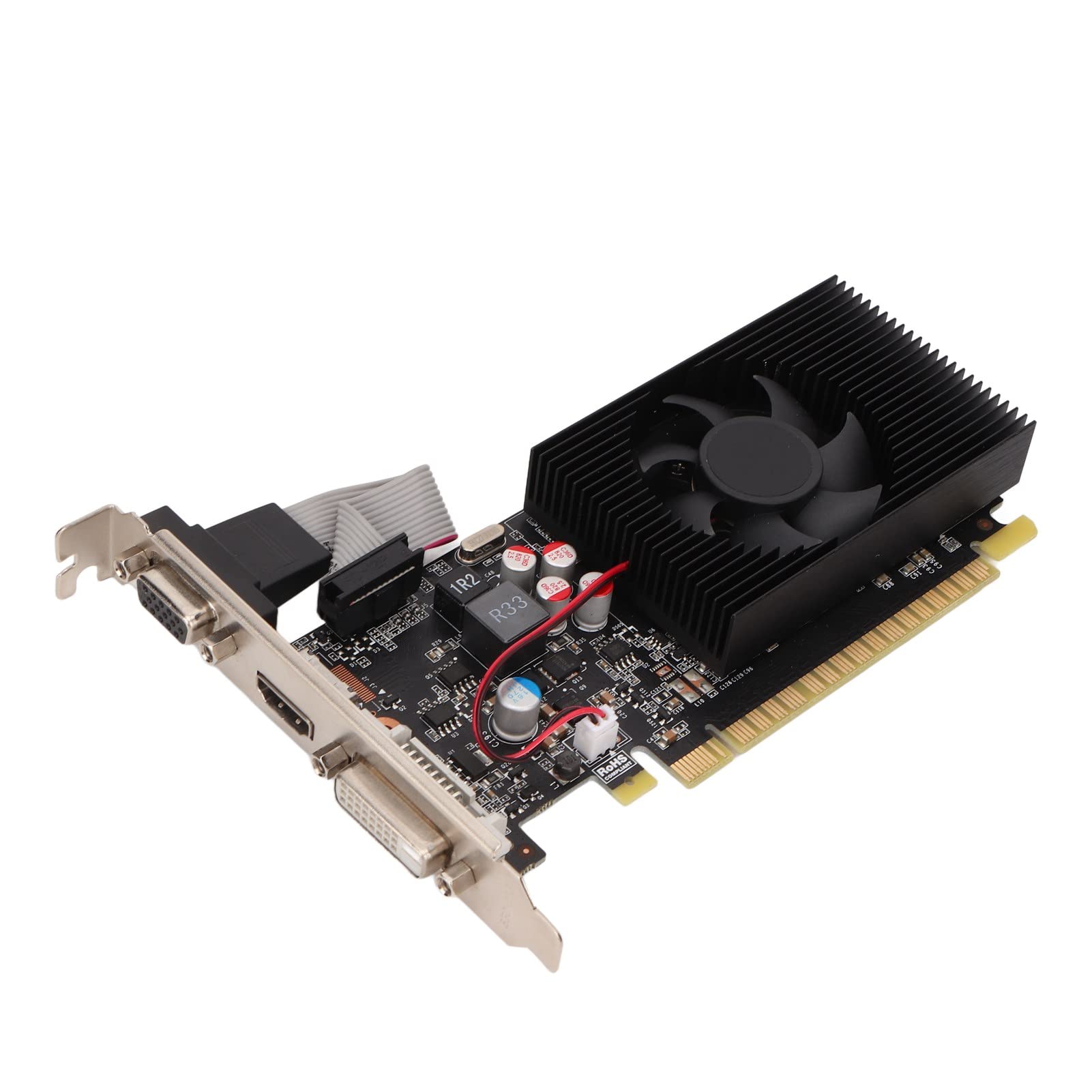 کارت گرافیک GT730، 4 گیگابایت DRR3، PCI Express 2.0، 128 بیتی، کارت گیمینگ با DVI، VGA، HDMI، فن‌های خنک‌کننده، کارت ویدیویی گیمینگ برای خانه، دفتر، دانشجو