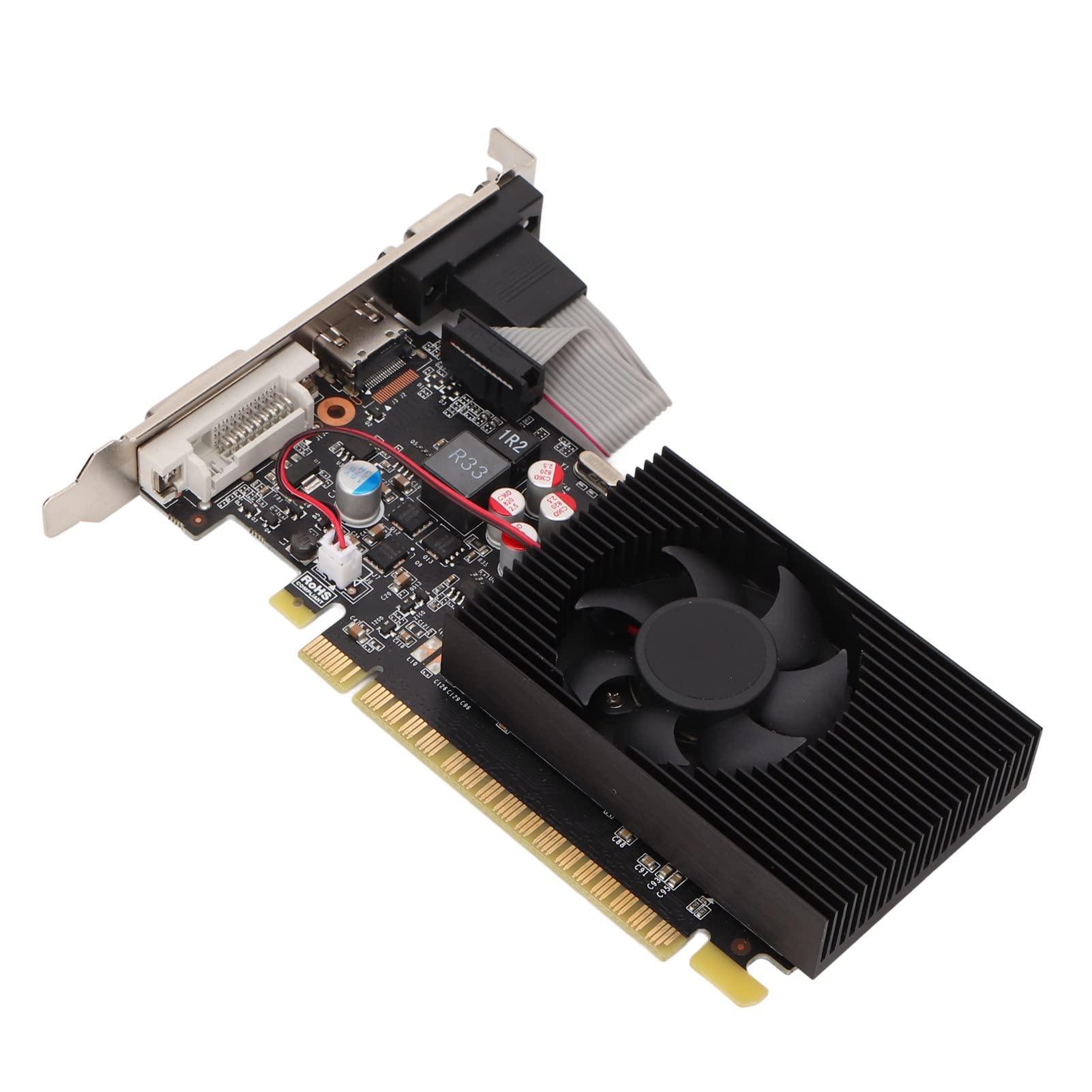 کارت گرافیک کامپیوتر GT730 128 بیت 4GB DRR3، PCI Express 2.0 x8، HDMI، DVI، VGA، کارت گرافیک باریک و سبک برای کامپیوتر