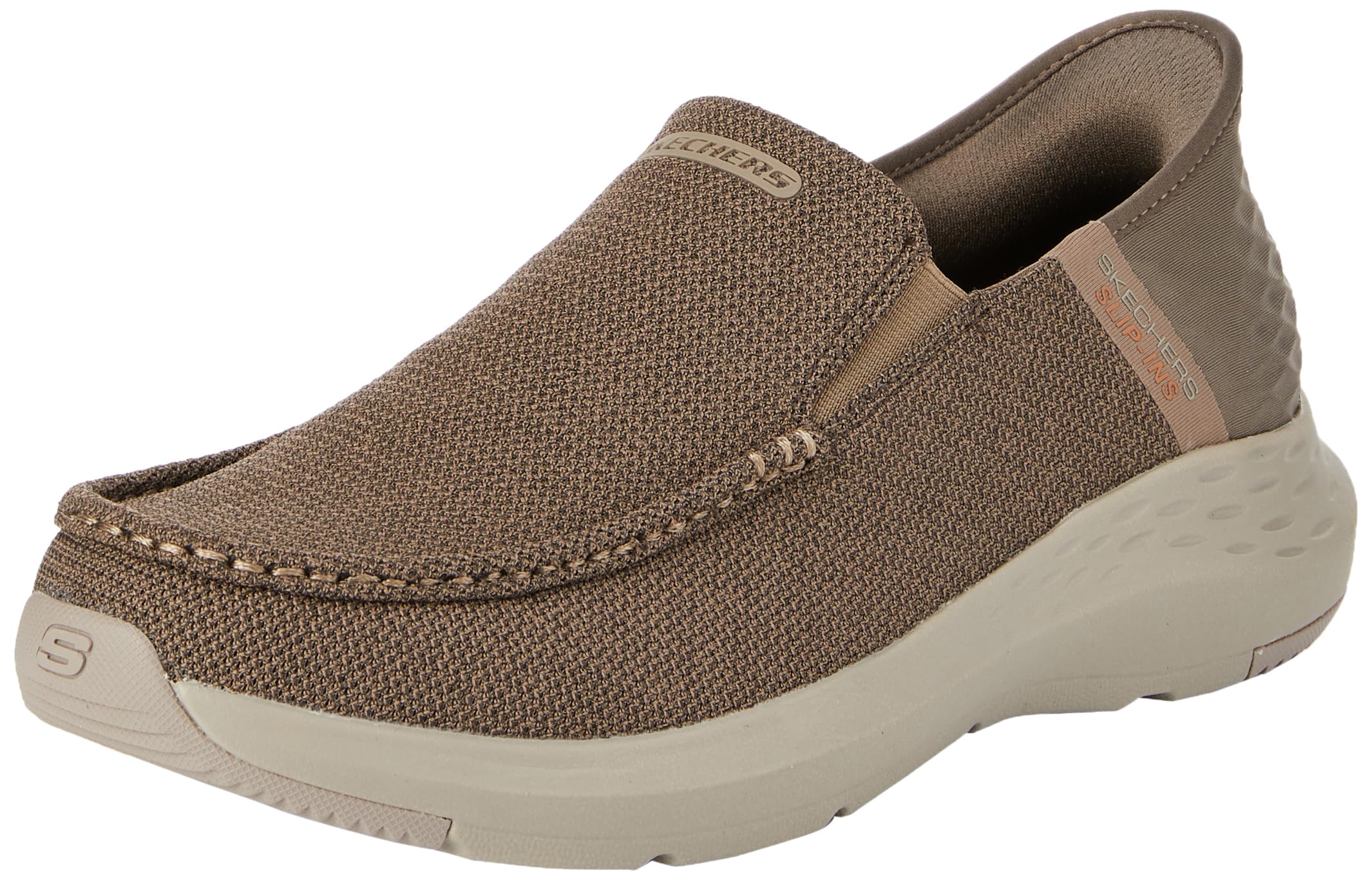 Skechers Parson Ralven مردانه اسلیپ‌آن، سایز EU 43، رنگ قهوه‌ای متمایل به خاکستری (Taupe)