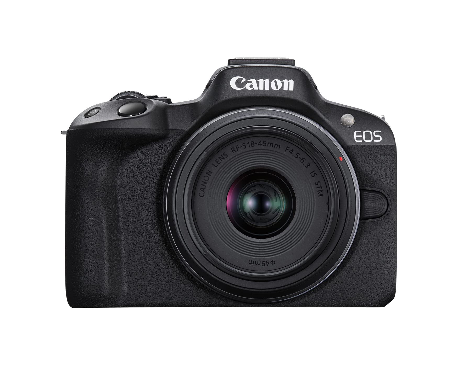 دوربین آینه‌ای کانن EOS R50 با لنز RF-S18-45mm F4.5-6.3 STM، سنسور CMOS با رزولوشن 24.2 مگاپیکسل (APS-C)، فیلم‌برداری 4K، دوربین هیبریدی، عکاسی و فیلم‌برداری، ولاگینگ، ایجادکننده محتوا، مونت RF، رنگ مشکی EOS R50 با لنز RF-S18-45mm مشکی