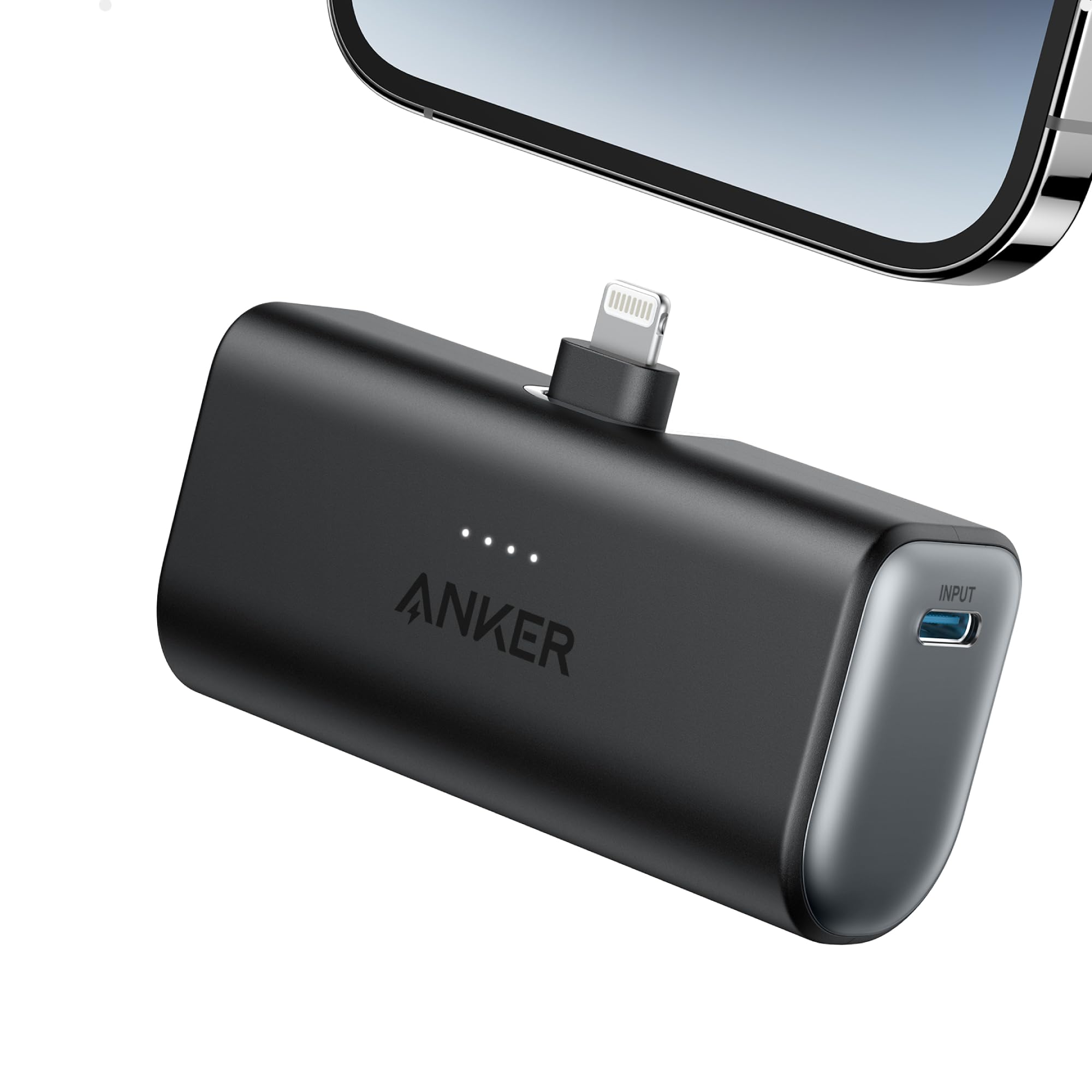 پاوربانک Anker 621 با کانکتور لایتنینگ داخلی، MFi Certified، باتری پک 5،000mAh 12W، سازگار با آیفون 15/15 پرو/ 15 پلاس / 15 پرو مکس، آیفون 14 و سری 13 (مشکی)