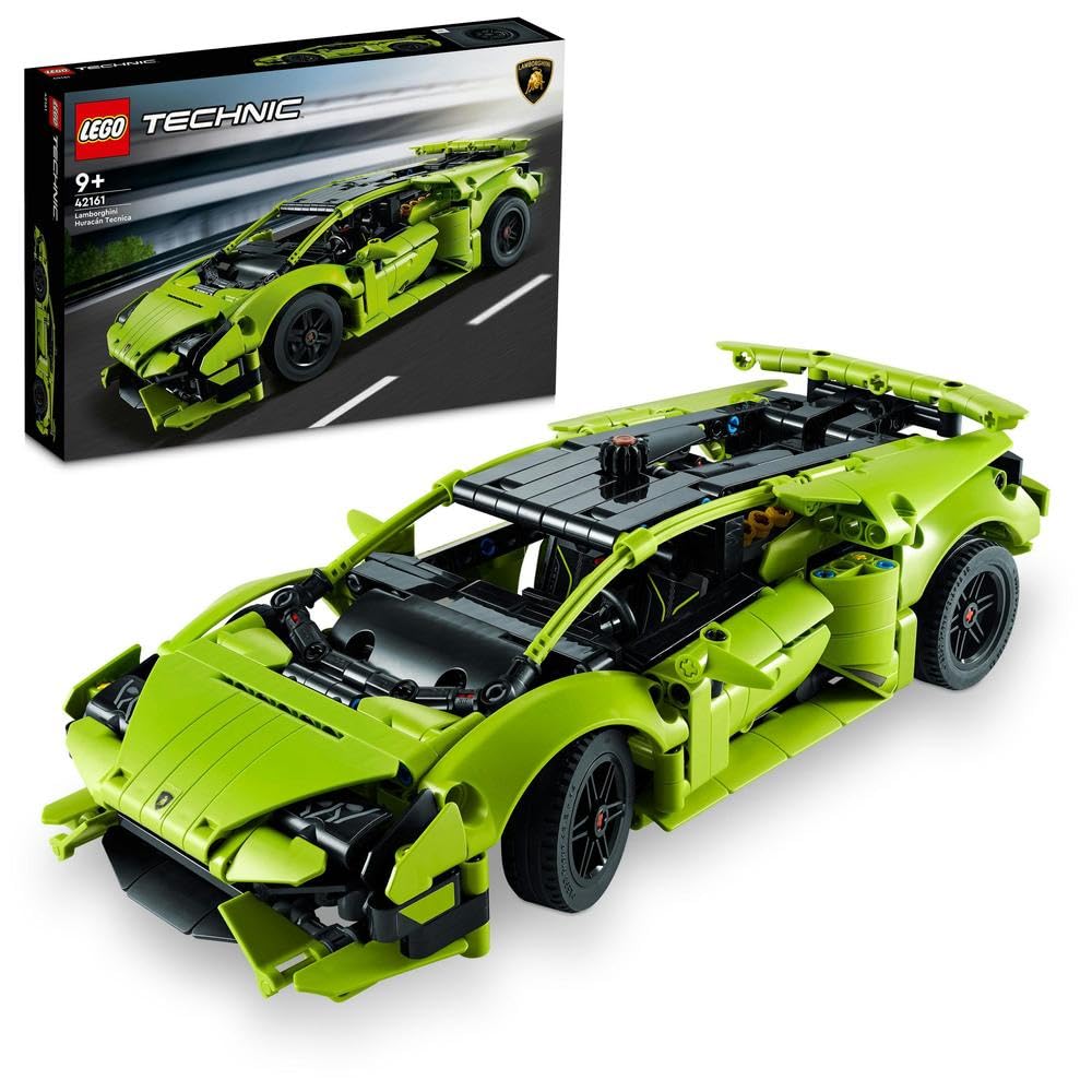 مجموعه مدل سازی اتومبیل لمبورگینی هوراکان تکنیک 42161 LEGO، مجموعه ساخت اتومبیل مسابقه برای کودکان، پسران، دختران و طرفداران ورزش موتورسیکلت، ایده هدیه قابل جمع آوری نسخه جدید