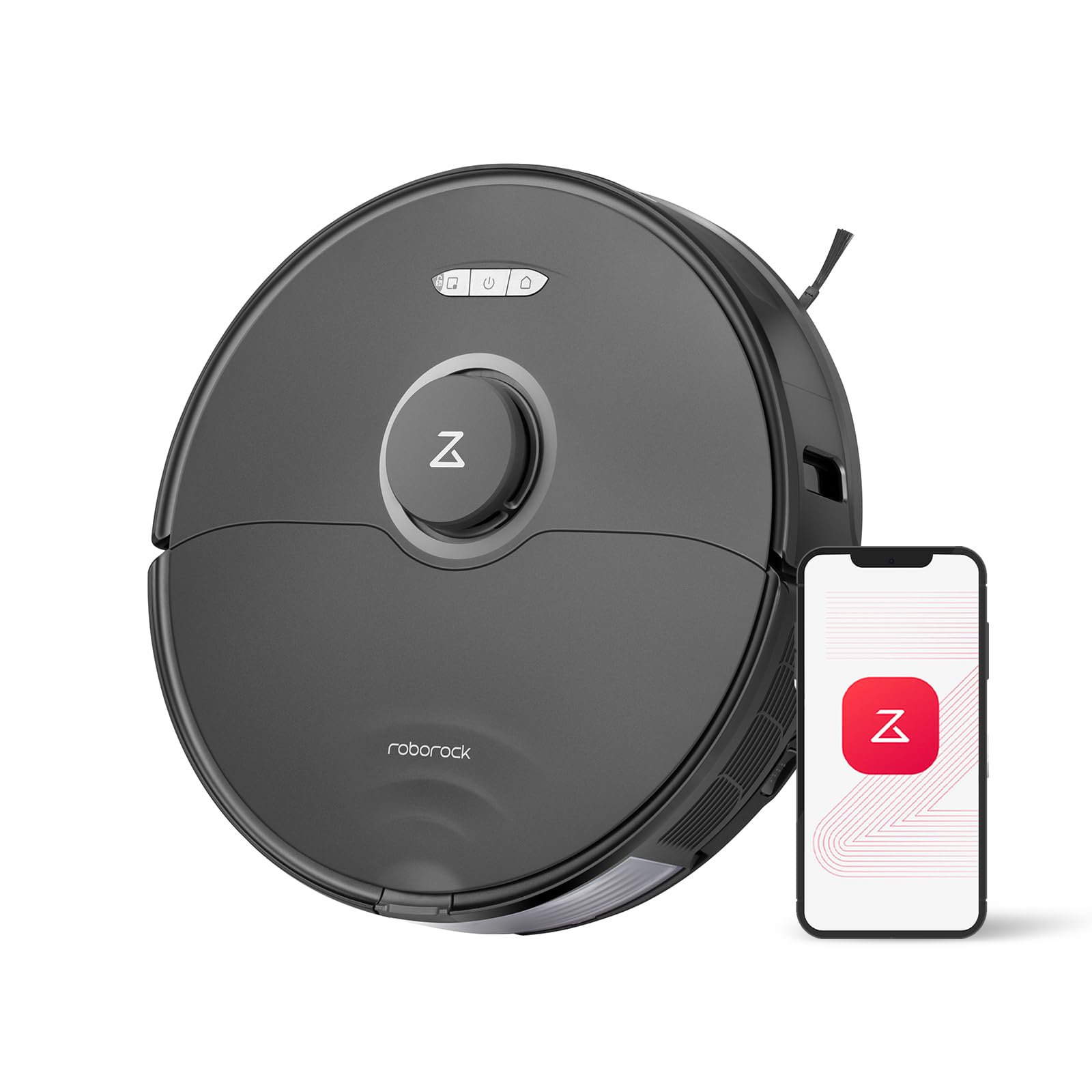 روبات جاروبرقی و مپ کننده Roborock S8، دارای برس دوگانه، مکش ۶۰۰۰ پاسکال، پرهیز از موانع با ReactiveAI ۲.۰، مپ صدازده، لیفت اتوماتیک مپ، سازگار با الکسا، مناسب برای موهای حیوانات خانگی، رنگ مشکی