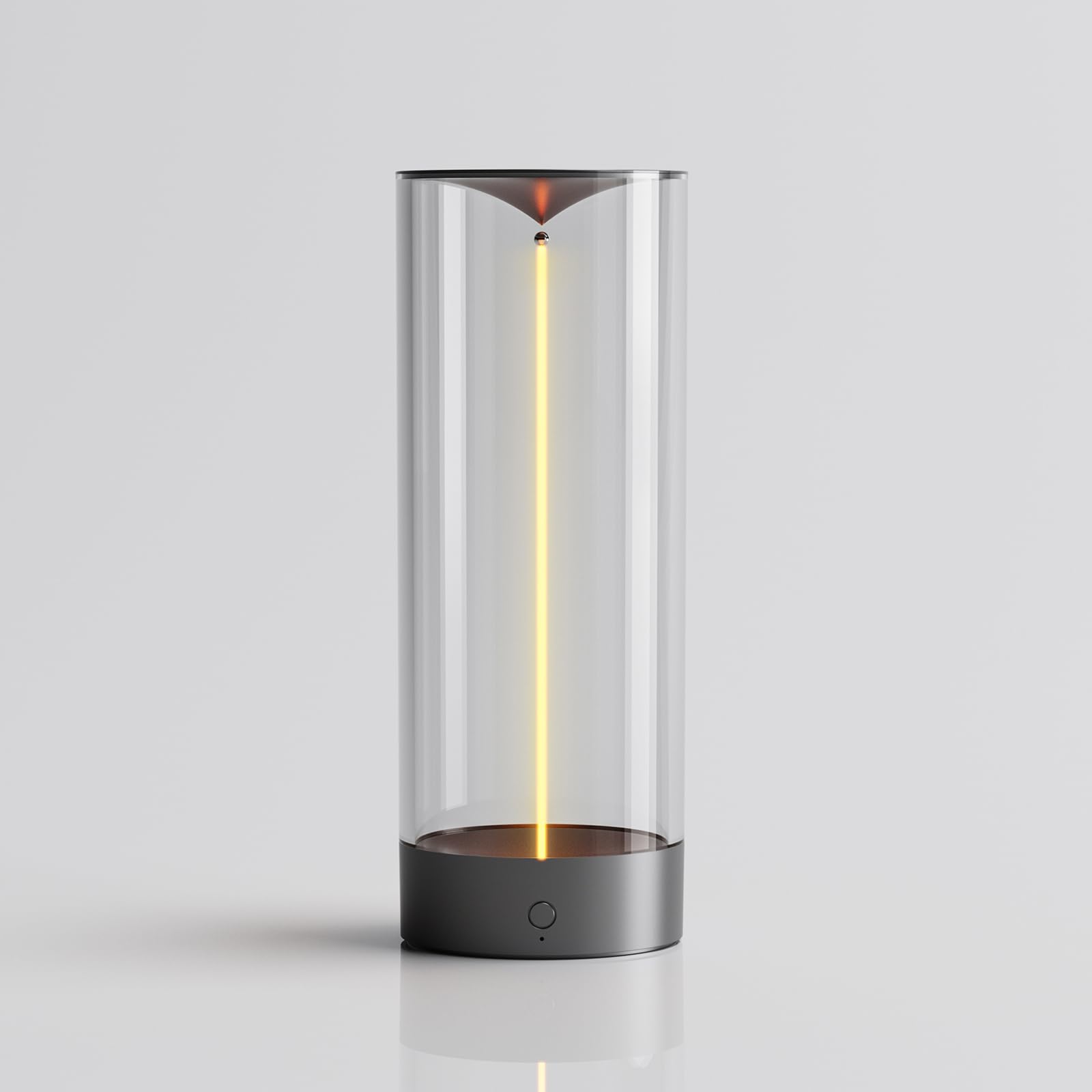لامپ میزی مینیمالیستی AUGE LIGHT بی‌سیم، قابل شارژ، نور نرم‌افزار شب برای نورپردازی اتاق نشیمن، اتاق خواب، آشپزخانه، خانه (خاکستری)