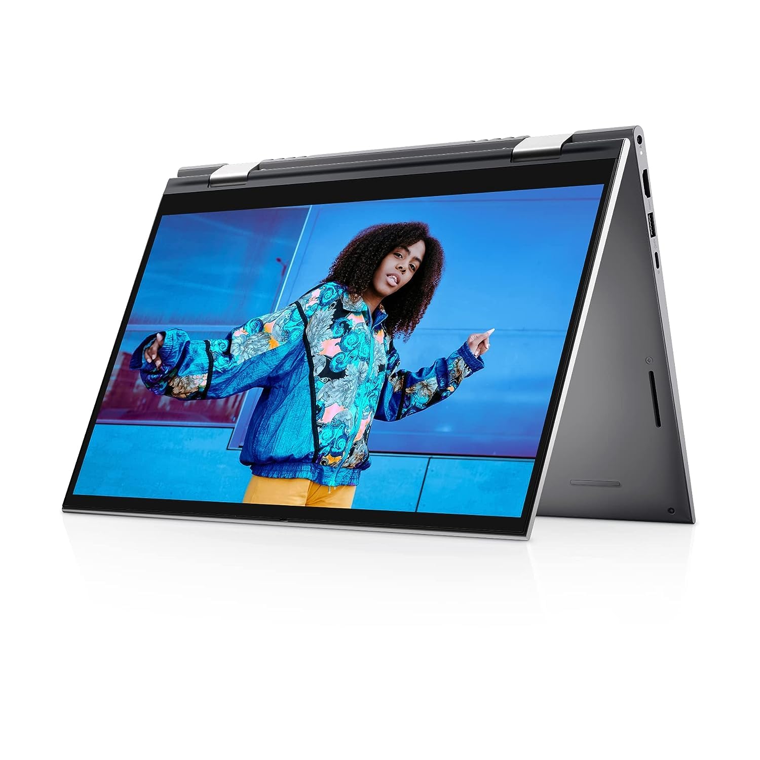 لپ تاپ DELL Inspiron 5406 2-in-1 با امکان تبدیل به تبلت x360 - پردازنده اینتل Core i3-1115G4 نسل 11، 16 گیگابایت رم، 512 گیگابایت حافظه داخلی SSD، گرافیک اینتل UHD، صفحه نمایش لمسی HD 14 اینچی، صفحه کلید با نور پس زمینه، ویندوز 10 - رنگ نقره ای پلاتینوم
