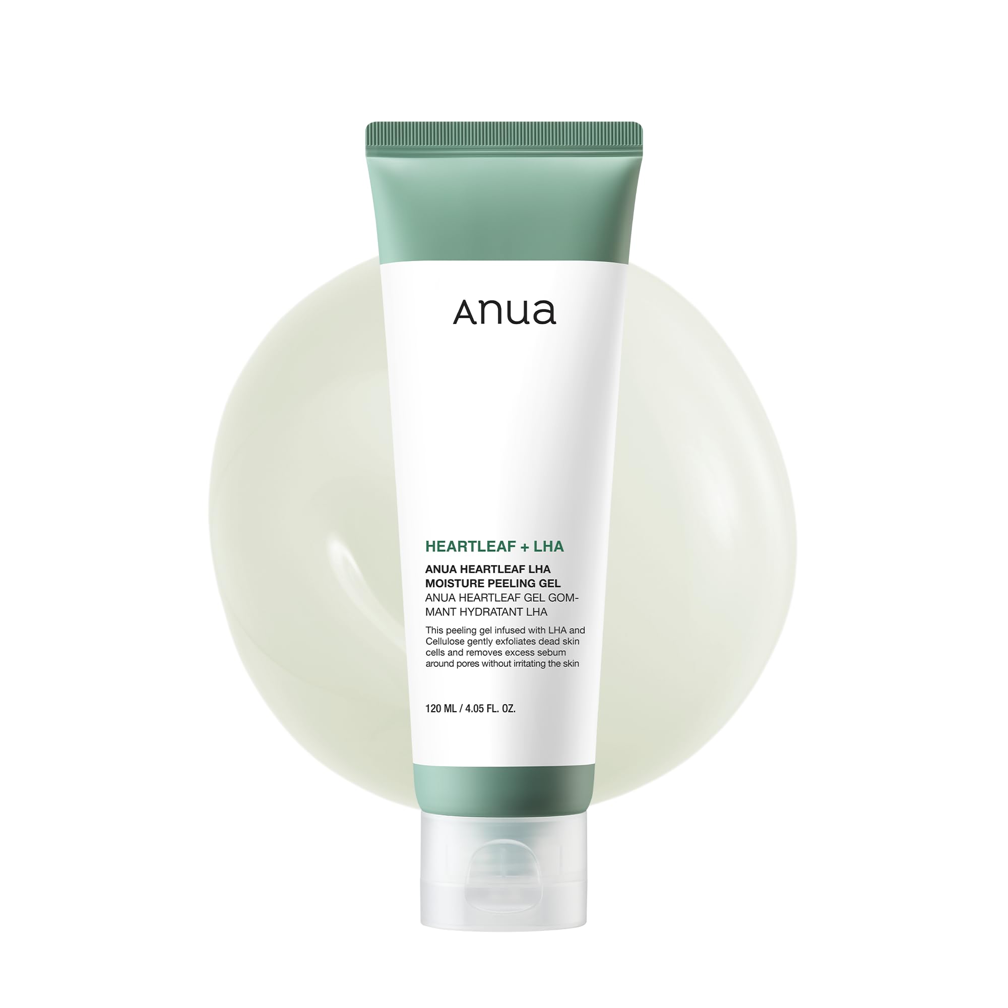 ژل لایه بردار مرطوب کننده ANUA Heartleaf LHA، تکنیک نرم لایه برداری، لایه برداری آبدار، مراقبت از باز کردن منافذ پوست، حذف پوست مرده، سلولز طبیعی برای آرامش، بدون مواد حیوانی، مراقبت از پوست کره ای (120 میلی لیتر/4.05 اونس مایع)
