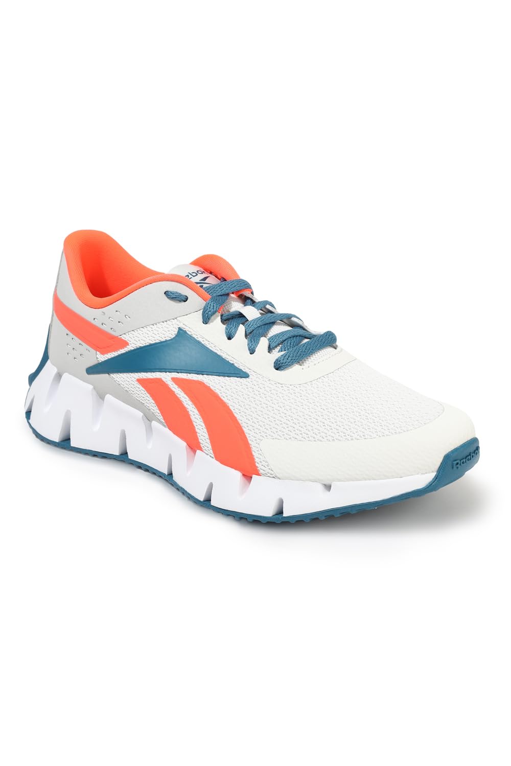 کفش ورزشی پسرانه Reebok ZIG DYNAMICA 2.0 سایز ۲۲.۵ اروپا رنگ خاکستری محض/نارنجی شعله‌ای/آبی فولادی S23-R