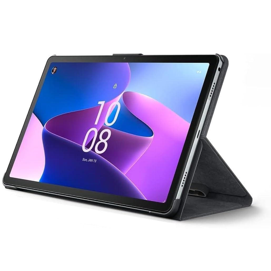 لنوو Tab M10 ژن ۳، وای فای و تماس 4G LTE با جلد Folio و فیلم حفاظتی، نمایشگر لمسی 10.1 اینچی WUXGA (1920x1200)، پردازنده Unisoc T610، 4 گیگابایت رم، 64 گیگابایت حافظه داخلی، رنگ خاکستری توفو - [ZAAF0058AE]