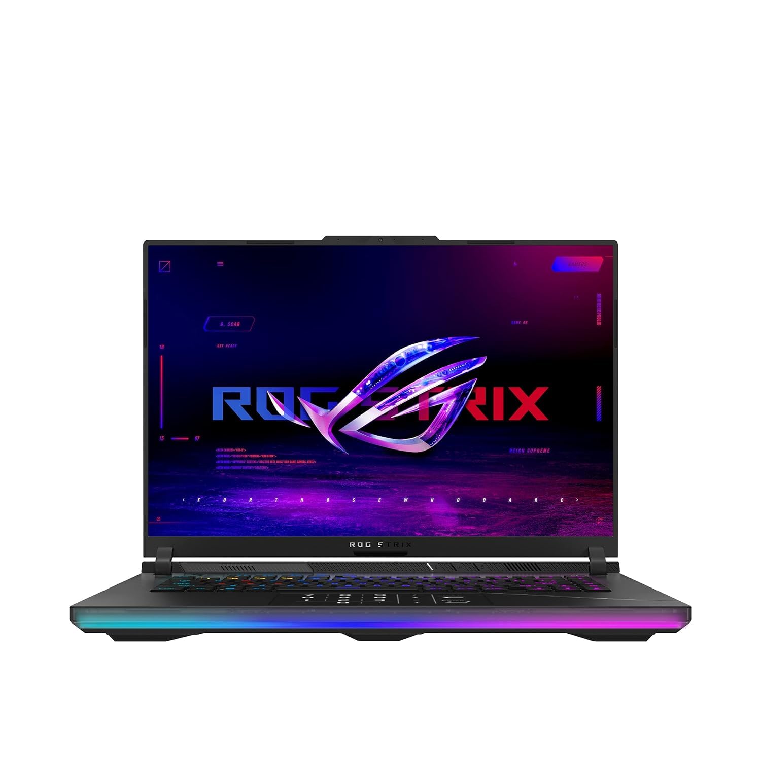 لپ تاپ بازی ROG Strix SCAR 16 G634JZ-NM063W Off Black، با پردازنده i9-13980HX، 32 گیگابایت رم، 2 ترابایت حافظه‌ی SSD، کارت گرافیک NV RTX4080، ویندوز ۱۱ HOME، صفحه‌نمایش ۱۶ اینچی QHD+ با رزولوشن ۲۵۶۰ در ۱۶۰۰ پیکسل و نسبت ۱۶:۱۰ و فرکانس تازه‌سازی ۲۴۰ هرتز، وبکم HD، صفحه کلید RGB-Eng-Arb-KB و پشتیبانی از بازی، همراه با کوله‌پشتی ROG.