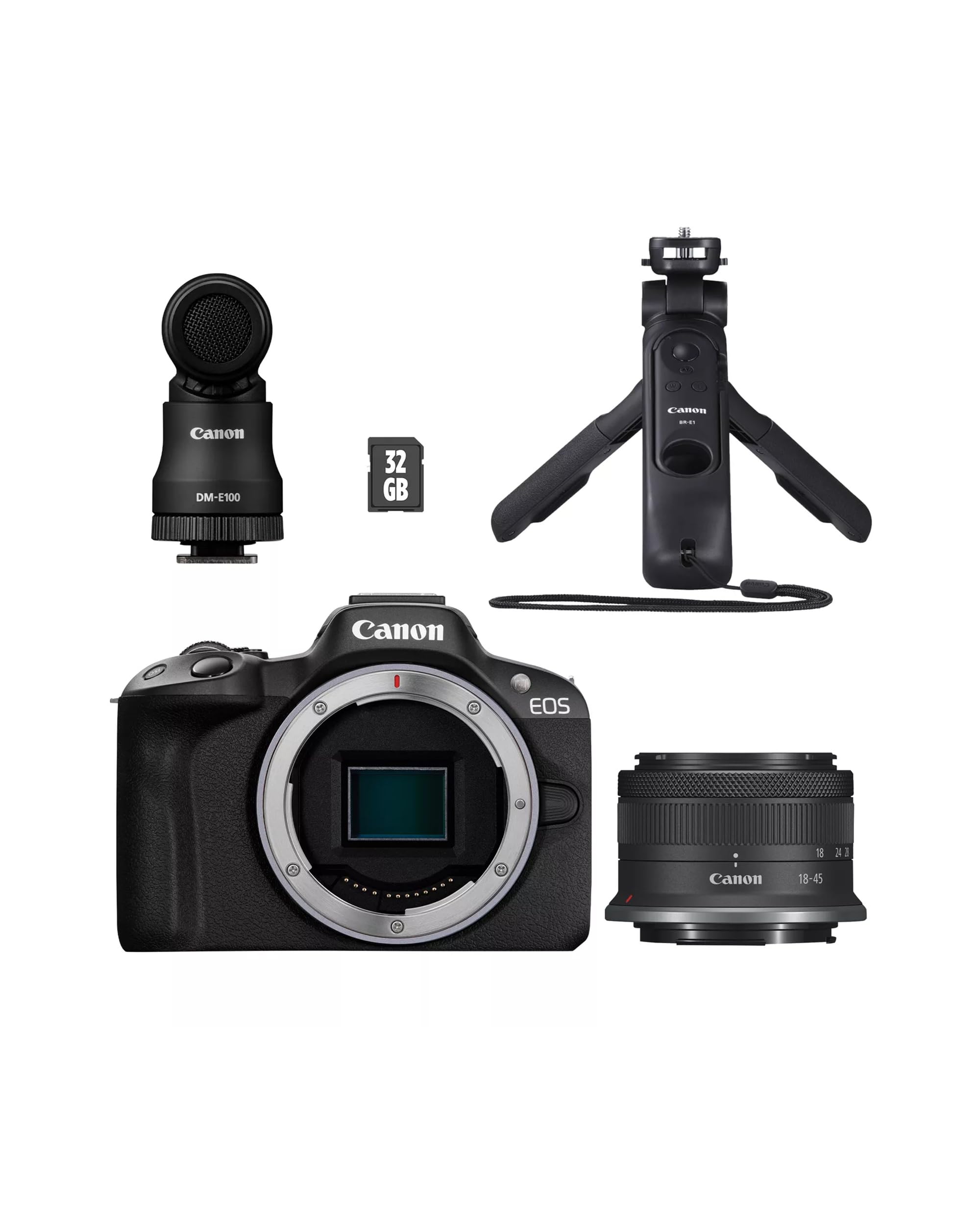 دوربین دیجیتال کنون EOS R50 BK + RFS18-45 S CREATOR KIT EOS R50 + RF-S 18-45 میلی‌متر F4.5-6.3 STM کیت خالق