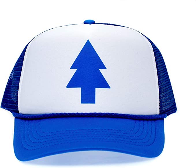 کلاه مش آبی منحنی جدید یونی سکس Gravity Falls Cartoon Mesh Hat Cap تراکر بیسبال