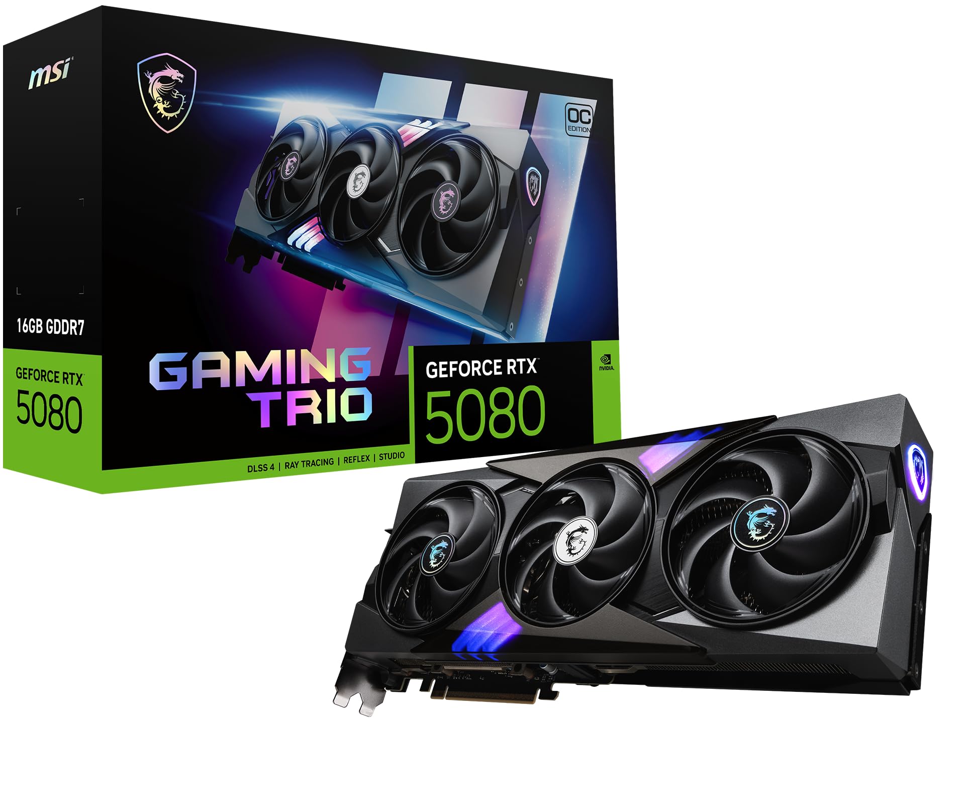 MSI GeForce RTX 5080 16G گیمینگ تریو اورکلاک‌شده (OC)