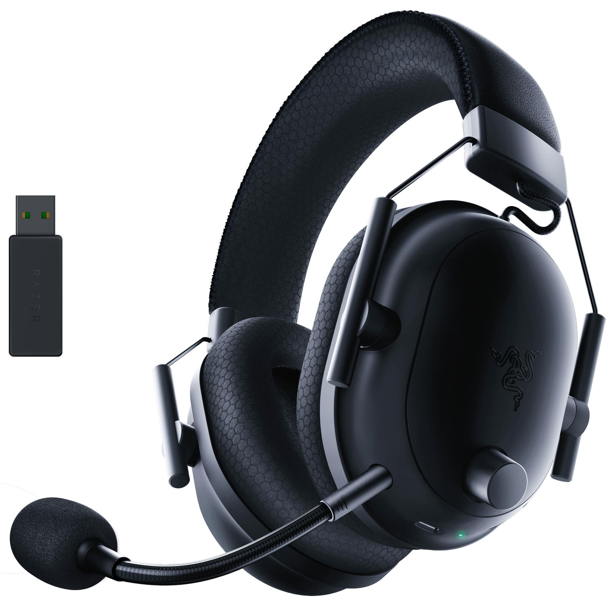 هدست بازی بی‌سیم Razer BlackShark V2 Pro نسخه 2023: درایورهای تیتانیوم 50 میلی‌متری - میکروفون فوق‌واضح HyperClear با پوشش فرکانس عریض - کاپ‌های گوشی عایق صدا - حافظه فومی بسیار نرم - عمر باتری 70 ساعته - رنگ مشکی Blackshark V2 - Pro بی‌سیم - نسخه 2023