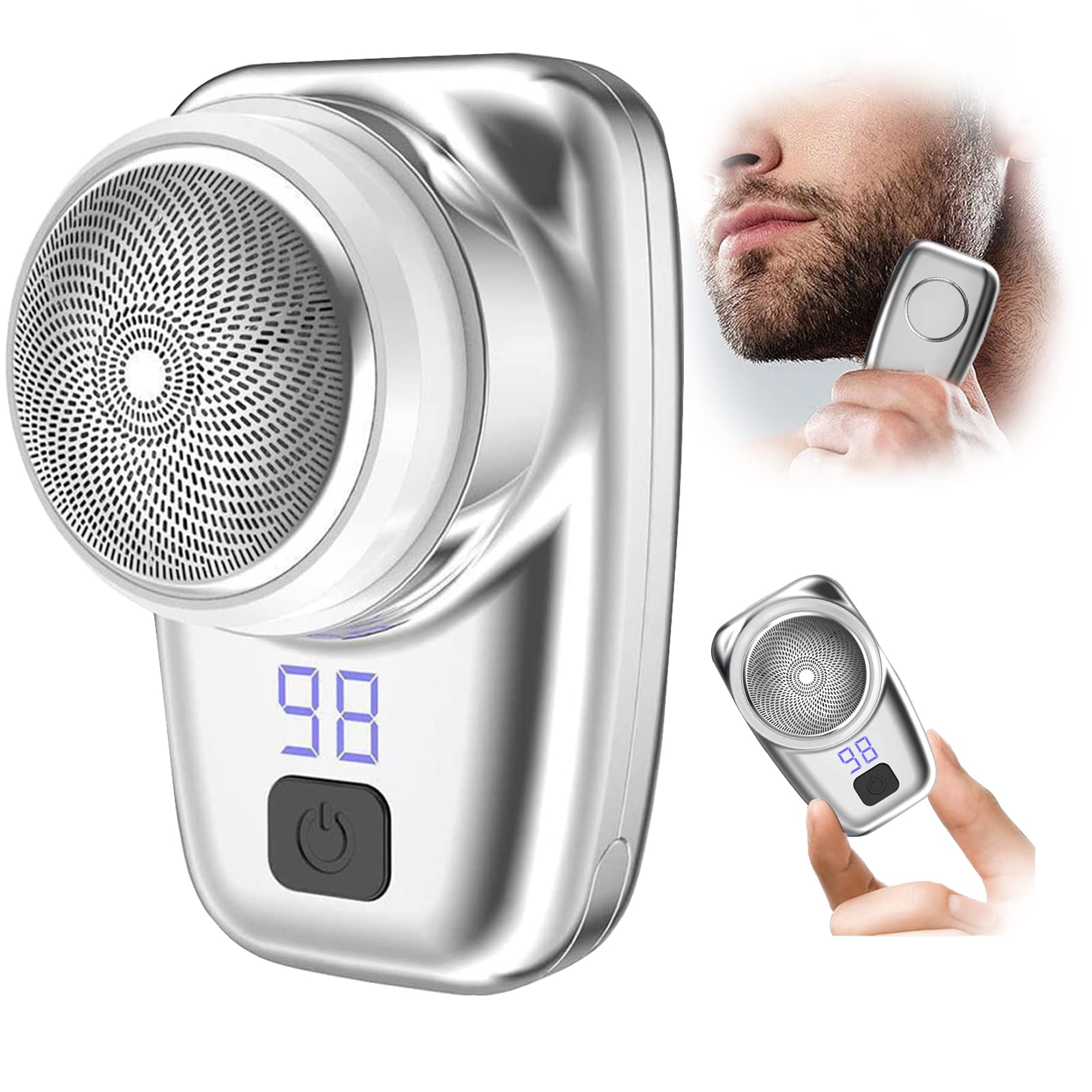 جاروب برقی قابل حمل ، اسنسور الکتریکی برقی برای مردان ، جیب شید کوچک قابل حمل ، جاروب های قابل شارژ USB ، جاروب ضدآب قابل استفاده در حالت تر و خشک مناسب برای خانه ، ماشین و سفر هدیه ای برای پدر و شوهر