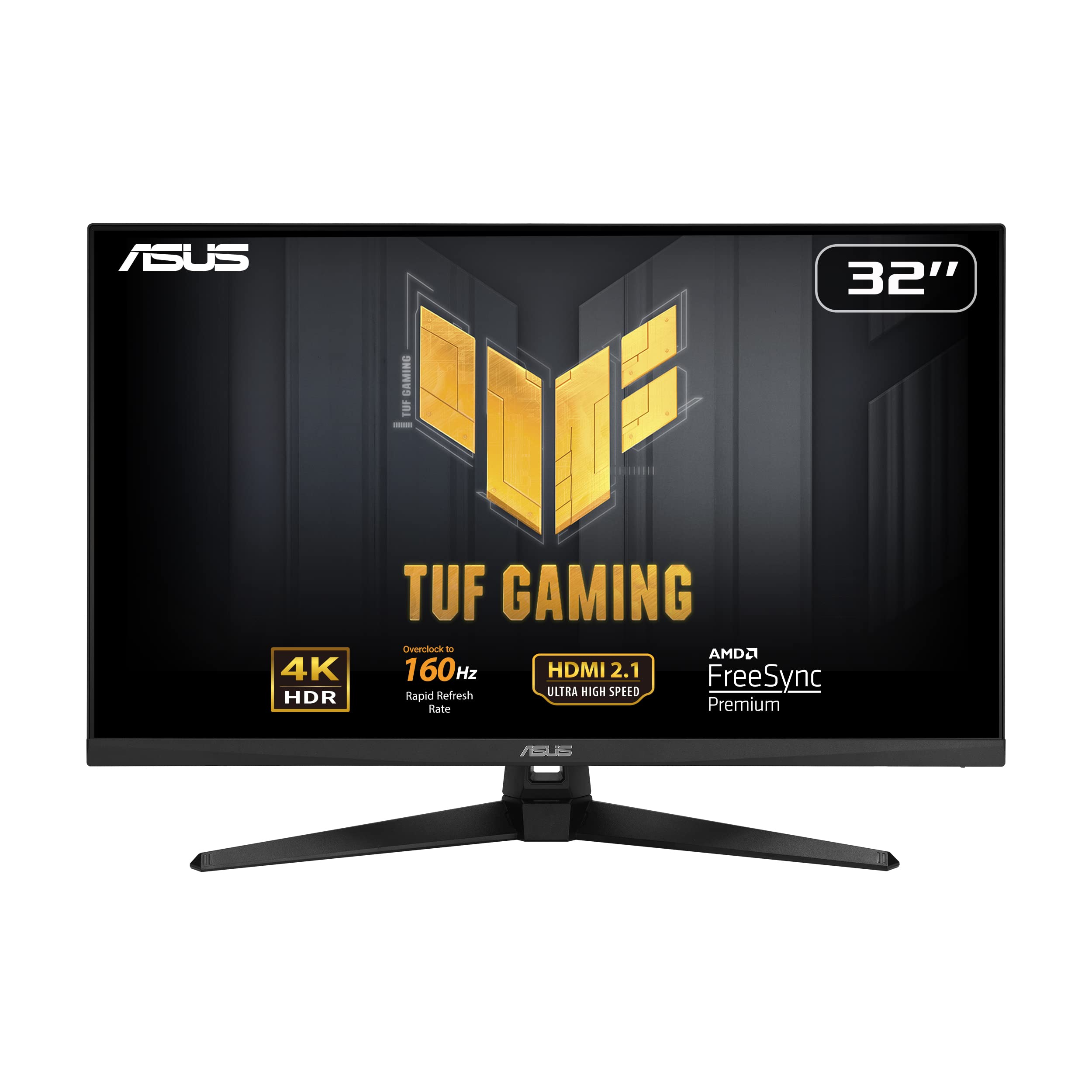 مانیتور بازی ASUS VG32UQA1A TUF - 31.5 اینچ 4K (3840 x 2160)، اورکلاک به 160Hz (بالاتر از 144Hz)، هماهنگ ELMB، فری سینک پریمیوم، 1ms (MPRT)، اوردرایو متغیر، 120٪ sRGB، DisplayHDR 400