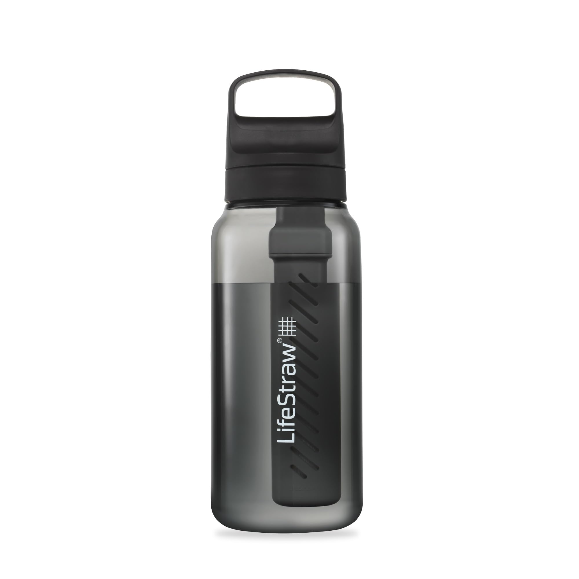 سری LifeStraw Go - بطری فیلتر آب بدون BPA برای مسافرت و استفاده روزانه که با حذف باکتری‌ها، انگل‌ها و میکروپلاستیک‌ها، طعم آب را بهبود می‌بخشد، 1 لیتری، نوردیک نویر 1 لیتری