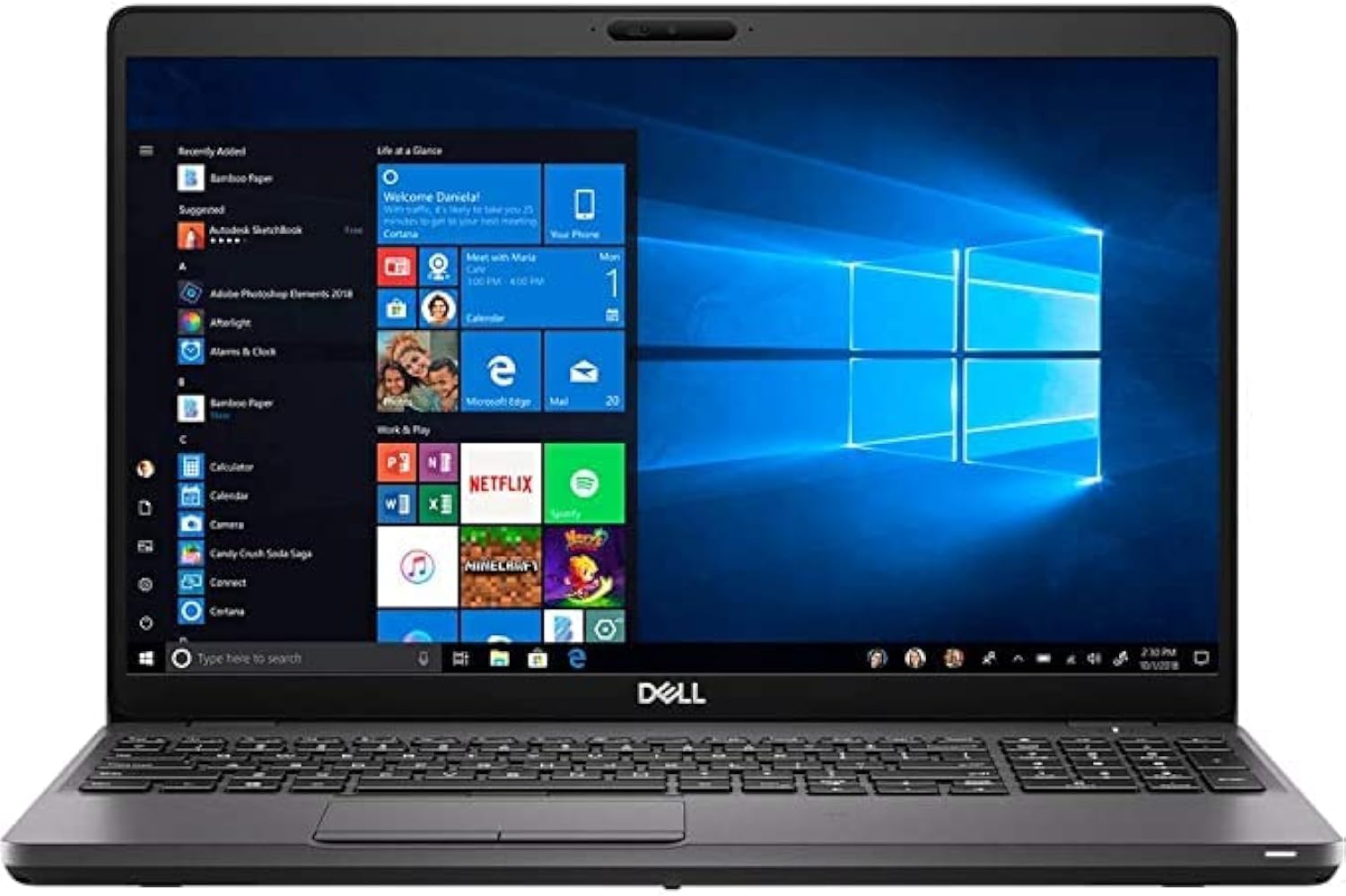 لپ تاپ خانگی و تجاری Dell Latitude 5500 (تجدید نظر شده)، 15.6 اینچ Full HD (1920x1080)، پردازنده Intel Core i5-8365U 1.6 گیگاهرتز، 16 گیگابایت RAM DDR4، 256 گیگابایت SSD، بلوتوث، وب‌کم، Windows 10 Pro، 16 گیگابایت RAM DDR4/256 گیگابایت SSD
