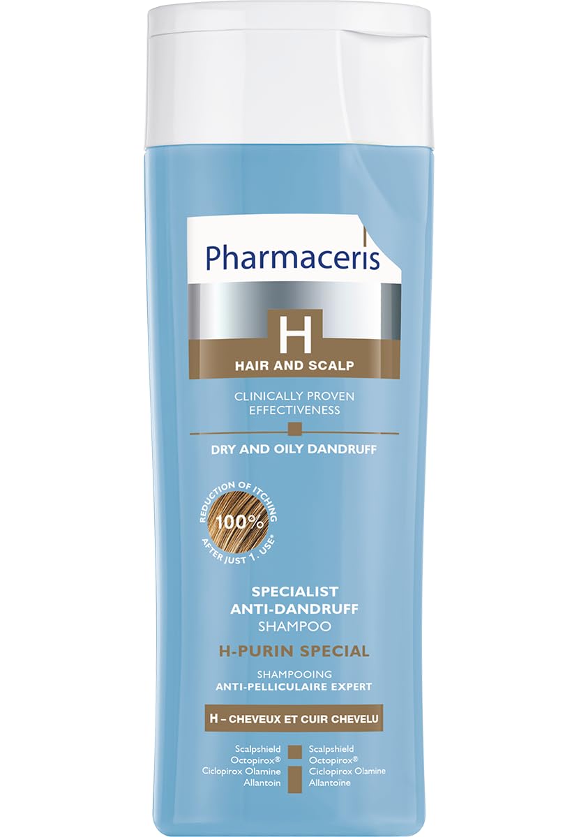 شامپو ضد شوره ویژه Pharmaceris H-Purin، شامپو ضد عفونی کننده عمیق، کاهش چربی‌زایی در موهای سر - 250 میلی‌لیتر