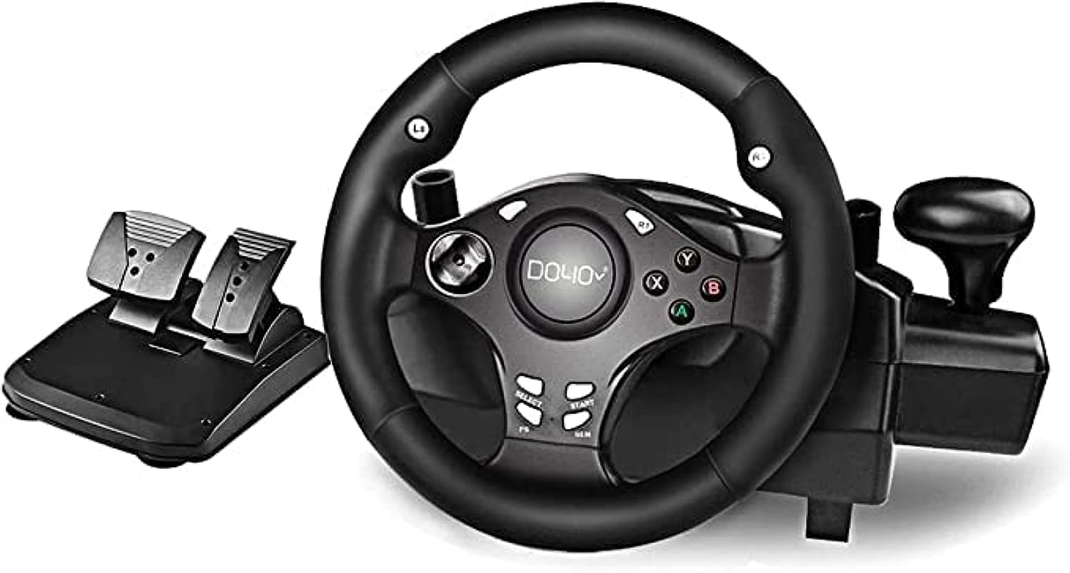 فرمان بازی COOLBABY، فرمان مسابقه‌ای با پدال و شیفتر، فرمان بازی 270 درجه Driving Force، فرمان کامپیوتری برای PS4، کامپیوتر، PS3، Xbox Series X|S، Nintendo Switch، Xbox One، اندروید