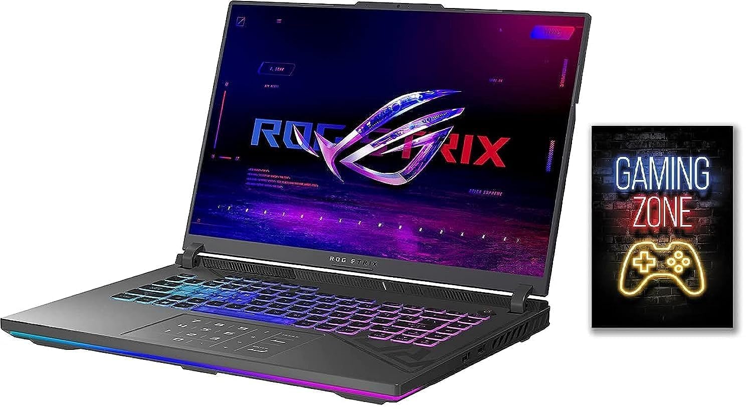 لپ تاپ بازی ASUS Rog Strix G16 جدید سال 2023 با صفحه نمایش 16.1 اینچ FHD + 165Hz و پردازنده Core i7-13650HX، 32GB رم و 1TB حافظه داخلی، کارت گرافیک NVIDIA ® GeForce RTX ™ 4060 8GB، پشتیبانی از رنگ‌های RGB، کیبورد انگلیسی فارسی WIN11 Gray، 32GB رم و 1TB حافظه داخلی SSD (ارتقاء یافته)