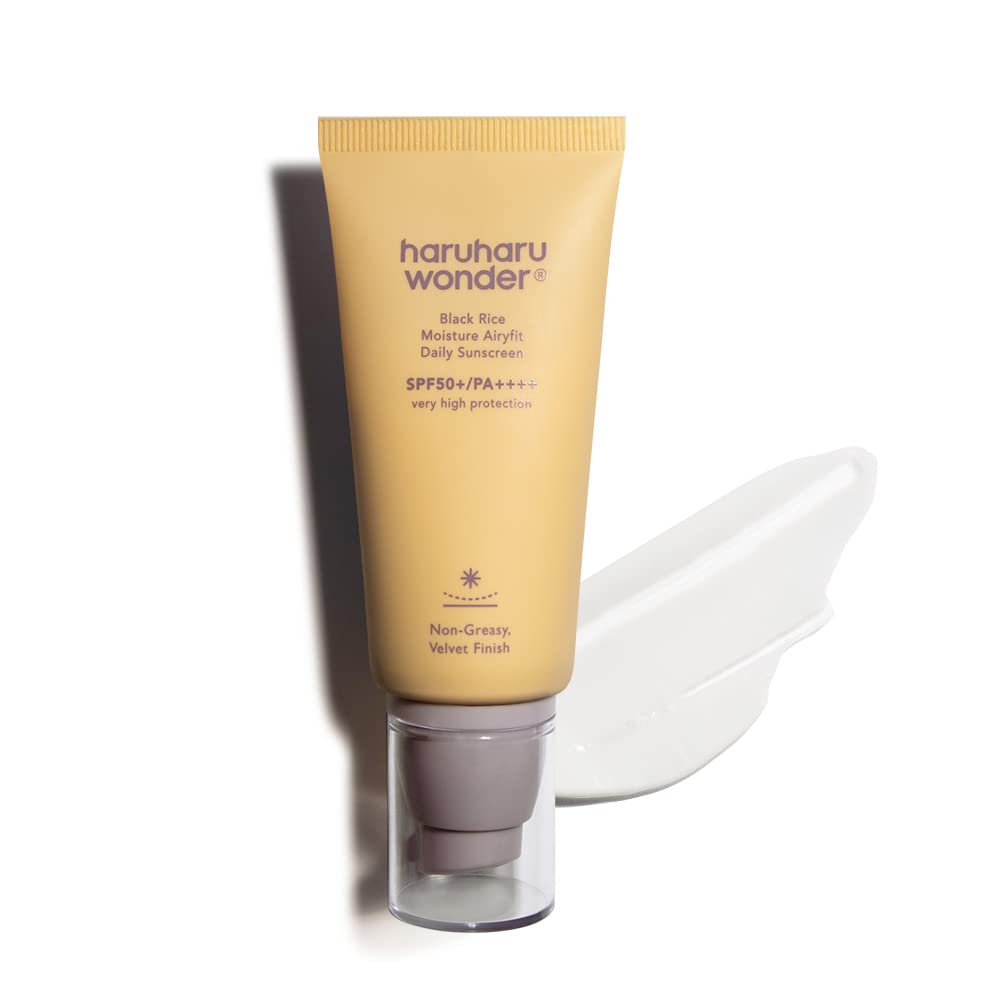 کرم ضد آفتاب روزانه Haruharu Wonder Black Rice Moisture Airyfit با SPF50+/PA++++ حجم ۵۰ میلی‌لیتر (بسته‌ای یک عدد)