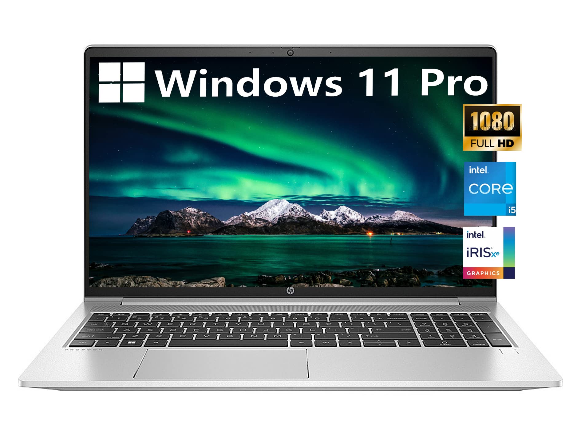 لپ تاپ تجاری HP ProBook 450 G9 (ارتقاء یافته)، نمایشگر 15.6 اینچی FHD، Intel Gen 12 Core i5-1235U ده هسته‌ای(ضربان i7-1195G7)، ویندوز 11 Pro، 16GB RAM، 1TB SSD، HDMI، Type-C، صفحه کلید عددی، Durlyfish