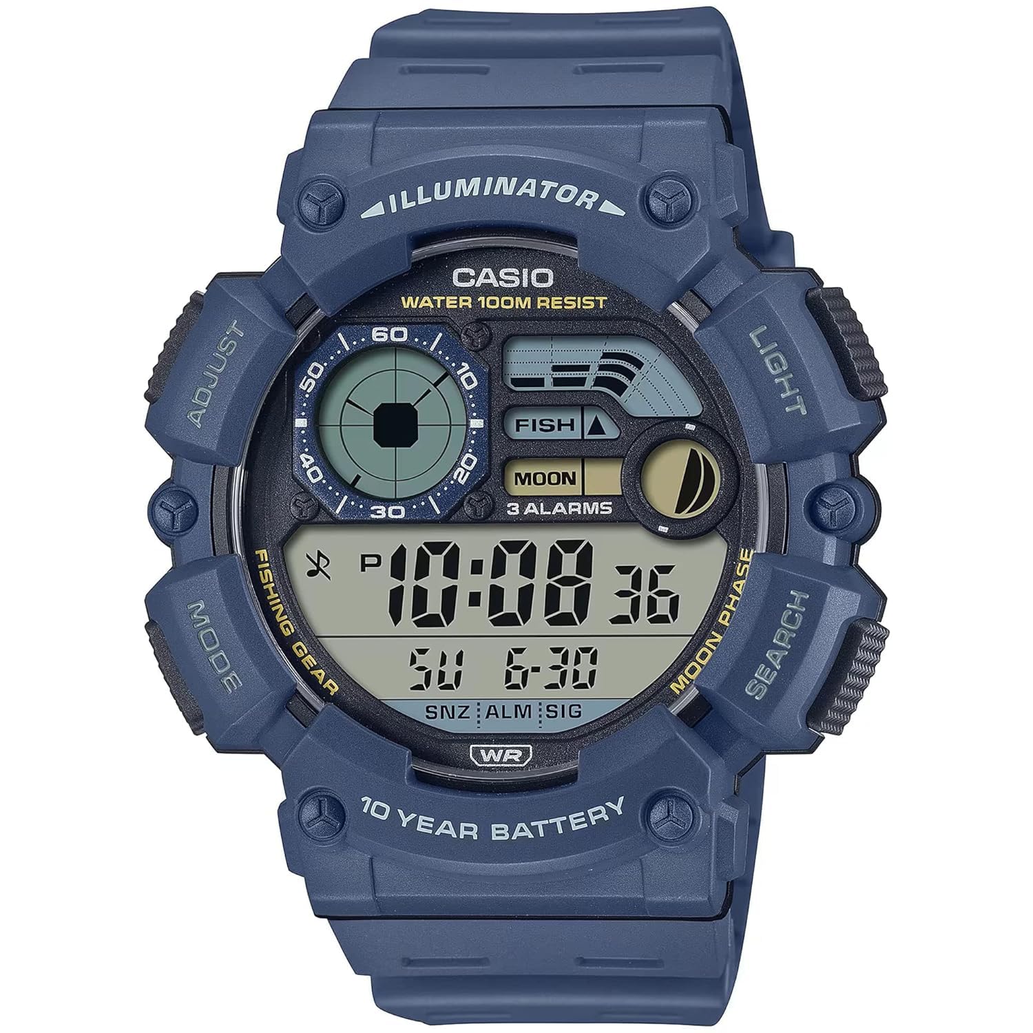 مژده! ساعت مردانه کاسیو - WS-1500H-1AVDF با صفحه نمایش شفاف آبی