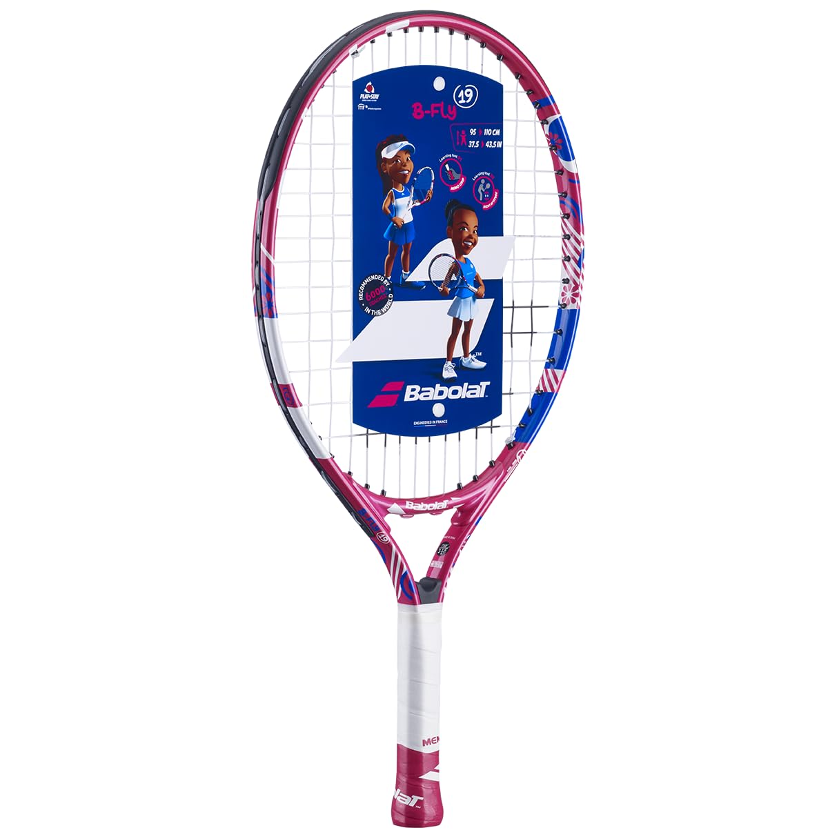 راکت تنیس BABOLAT B FLY 19 برای بازیکنان جدید 140484 GRIP 7X0 برای کودکان تا 5 ساله (برند فرانسوی)