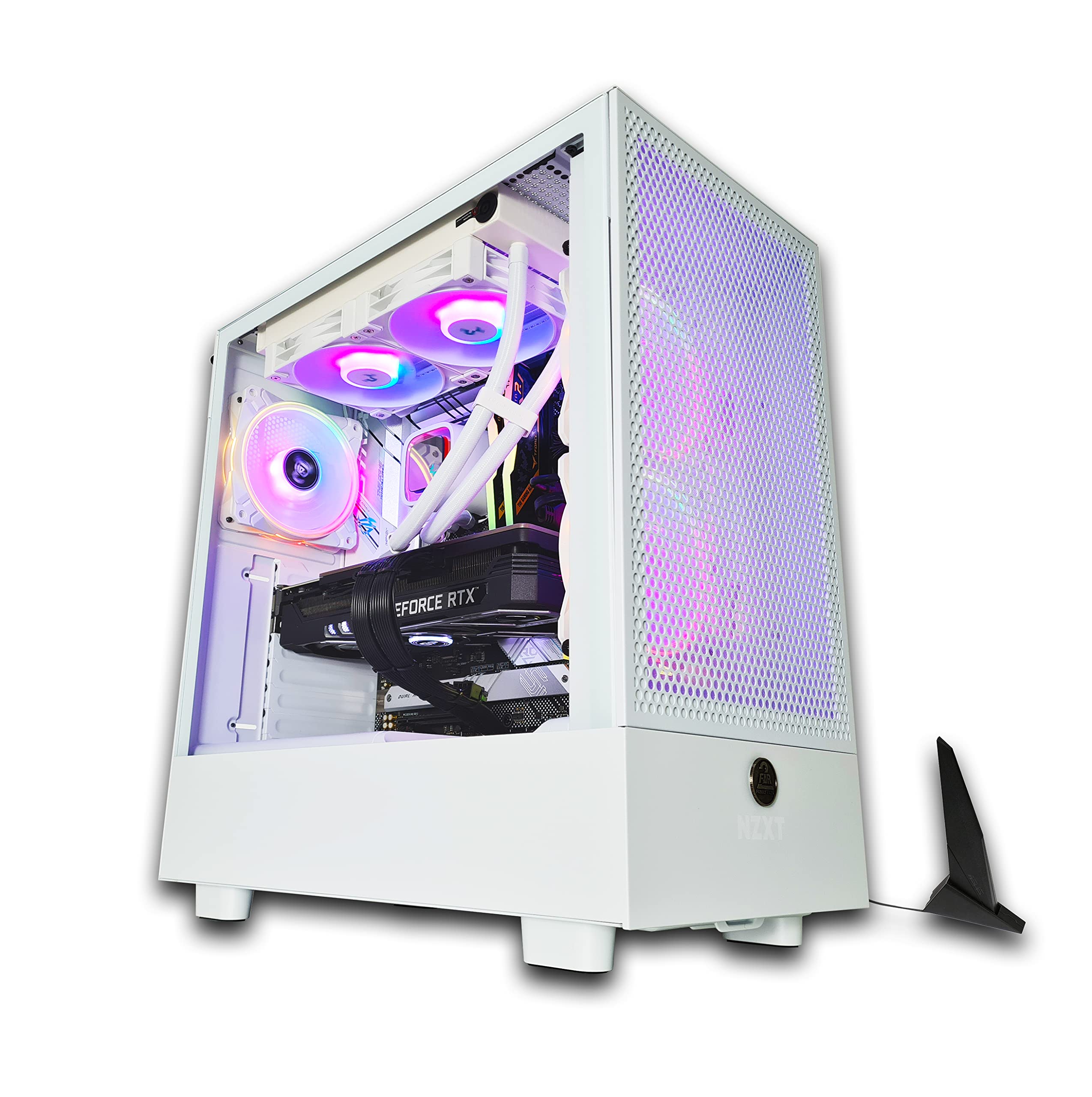 کامپیوتر بازی 2FR Premium ROG STRIX Intel i9 با وای فای، i9-14900K، Nvidia RTX 4070 Super، 64 گیگابایت DDR5، 2 ترابایت NVME M.2، ویندوز 11 pro، با N.Z.X.T H5 FLOW [T-897] Intel Core i9-14900K WHITE RTX 4070 Super