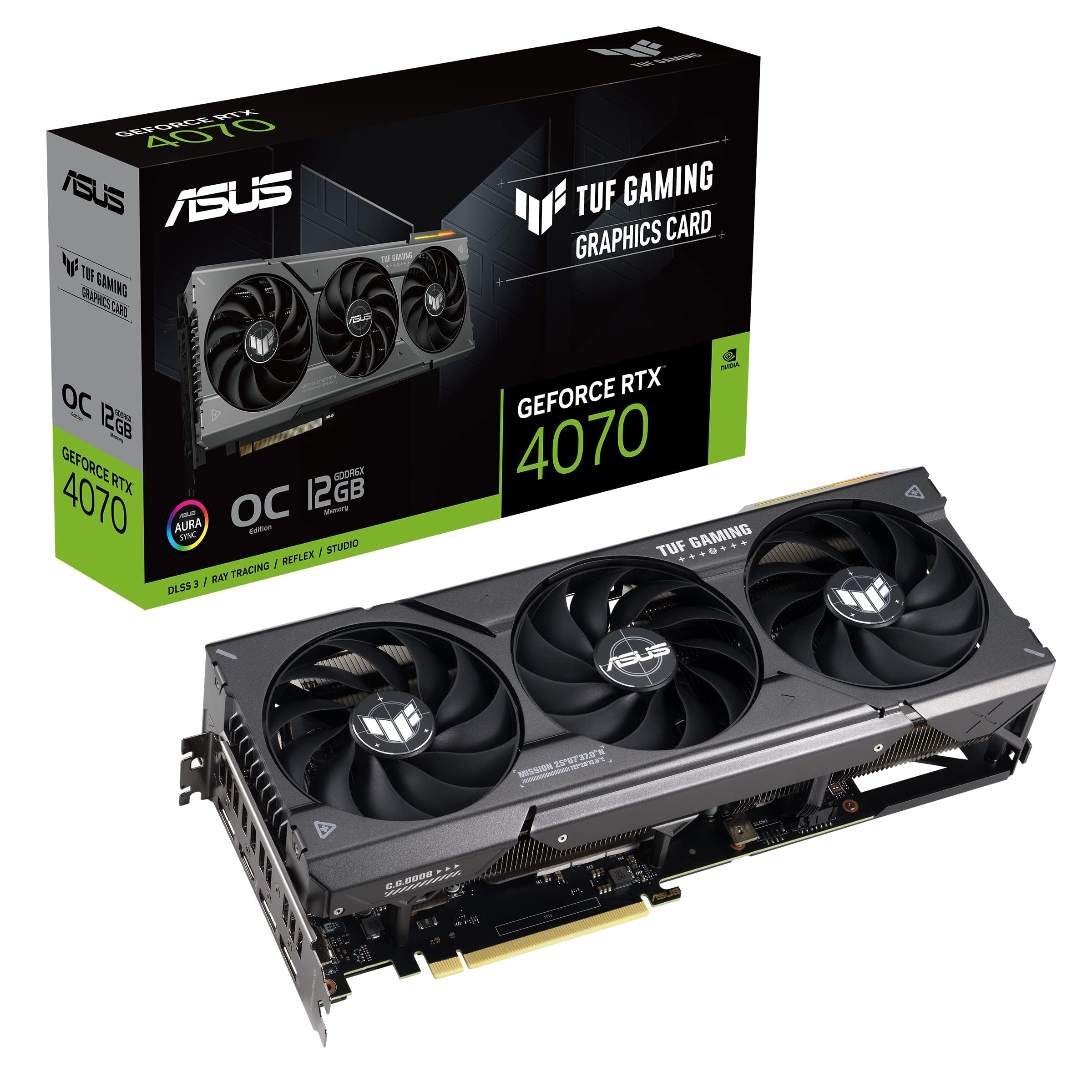 کارت گرافیک گیمینگ ASUS TUF Gaming NVIDIA GeForce RTX™ 4070 نسخه OC (PCIe 4.0، 12 گیگابایت GDDR6X، HDMI 2.1، DisplayPort 1.4a) RTX4070|OC