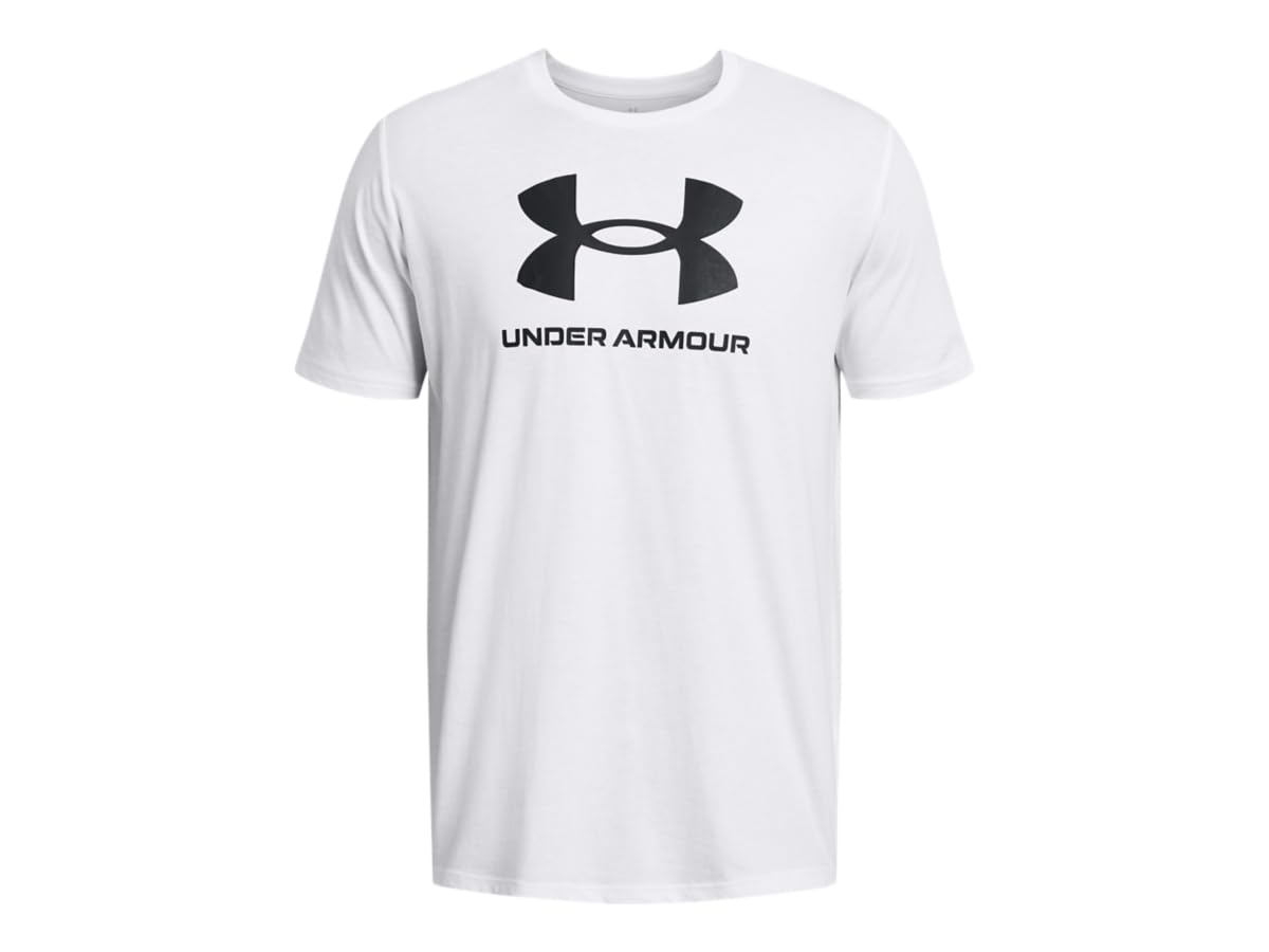 پوشاک ورزشی زیر زره مدل UA SPORTSTYLE LOGO UPDATE SS برای مردان - سایز S - رنگ سفید / مشکی