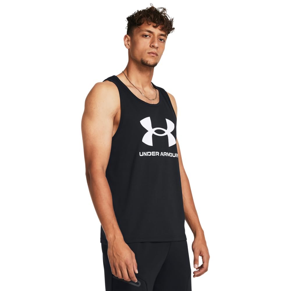 پیراهن تانک تاپ تیشرت مردانه زیر زره مدل Sportstyle Logo M (001) سیاه / سفید