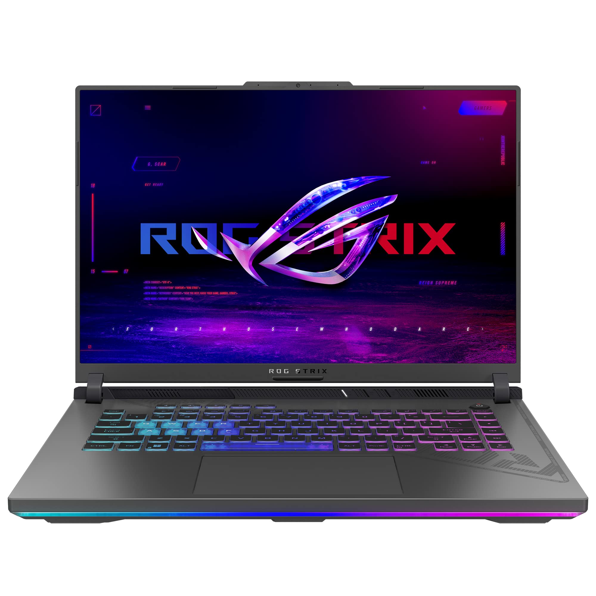 لپ تاپ بازی ASUS ROG Strix G16 (2024) - Intel Core i7-13650HX، نمایشگر FHD 165Hz 16 اینچ، 16 گیگابایت رم، 1 ترابایت حافظه داخلی SSD، NVIDIA GeForce RTX 4060 8 گیگابایت، ویندوز 11