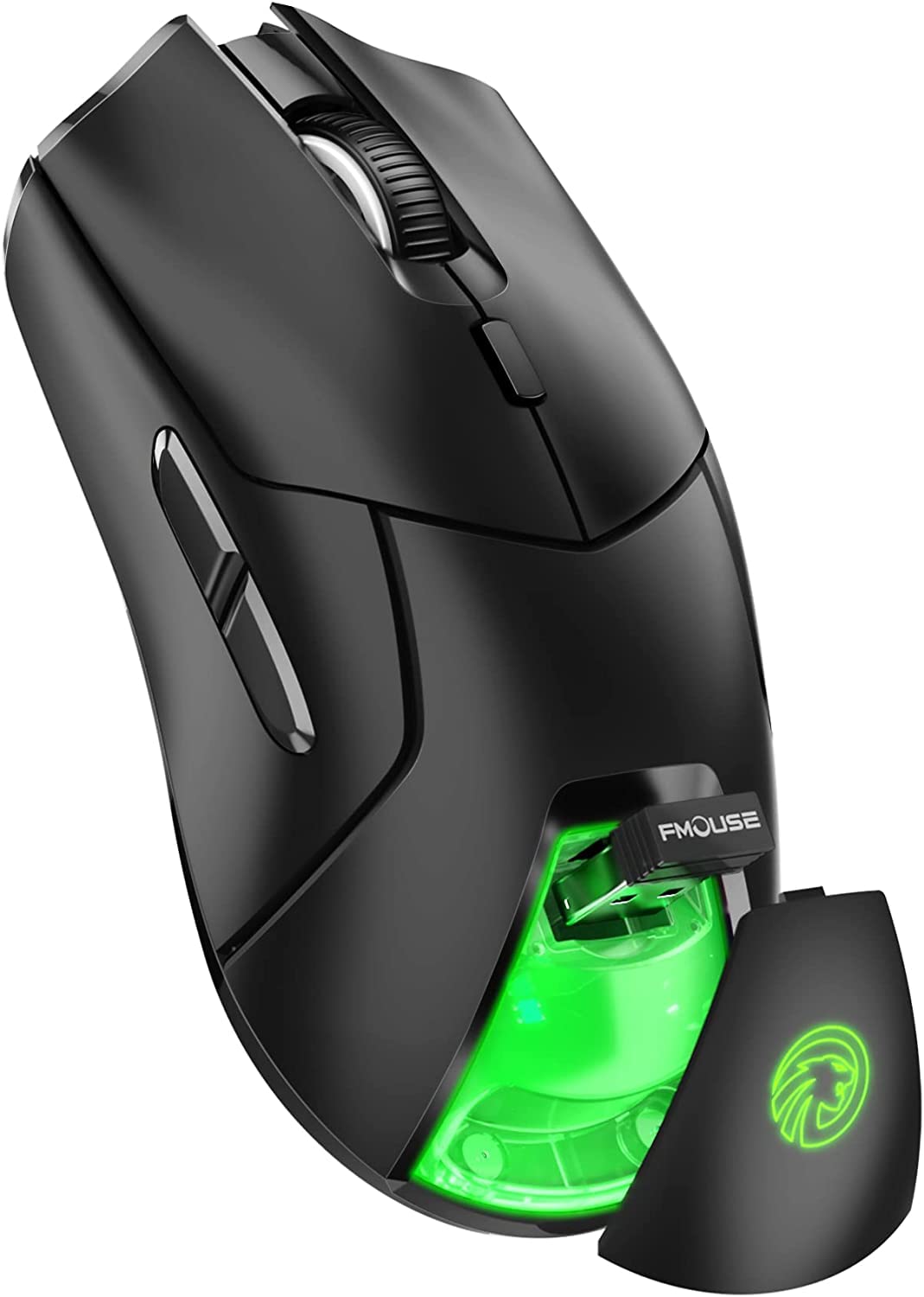 Zienstar-Ergonomic Bluetooth Mouse with Triple Mode (Dual Bluetooth + 2.4G Wireless),4000 DPI, USB-C Rechargeable Silent Click- Black