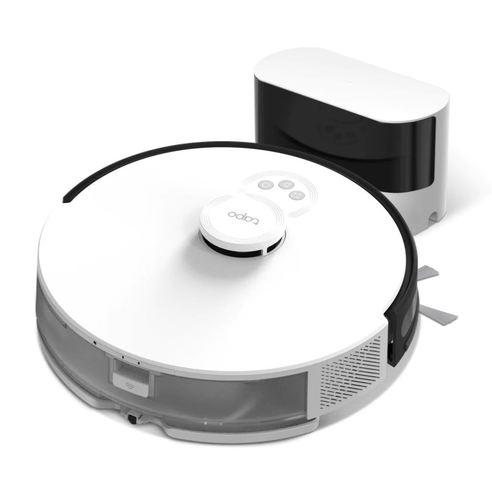 روبات پاک‌کن و مبلمان شو تاپو TP-Link - با ناوبری LiDAR، مکش فوق‌العاده 4200 پاسکال، پاک‌کردن پنج ساعته پی‌پی، کنترل صدا و دوربین از راه دور با شارژ خودکار - RV30