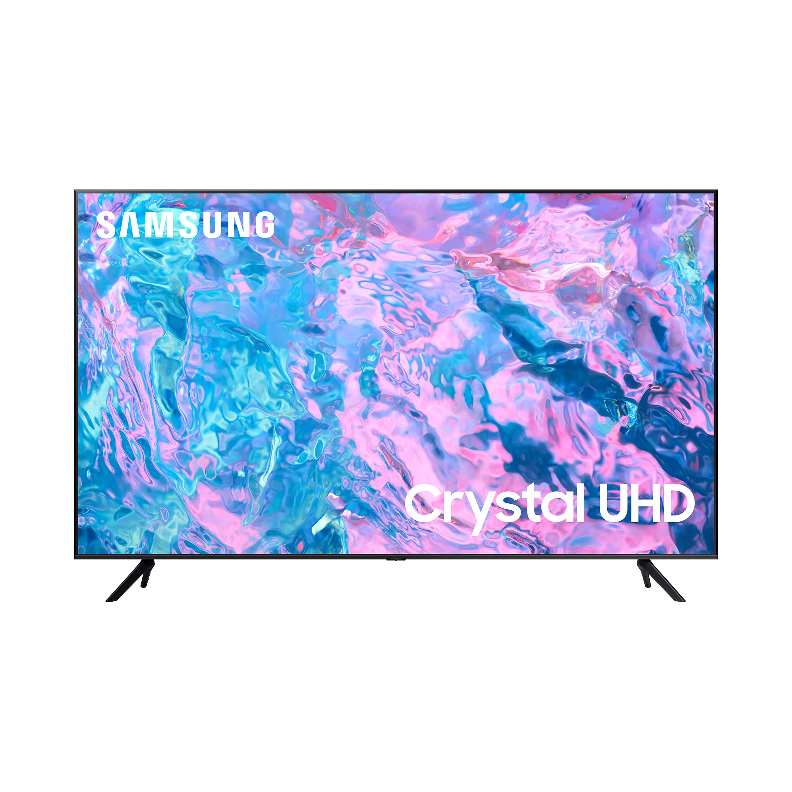 تلویزیون هوشمند سامسونگ، کریستال UHD 4K، CU7000، 50 اینچ، مشکی، 2023، پردازنده کریستال 4K، پورکالر، هاب هوشمند، UA50CU7000UXZN
