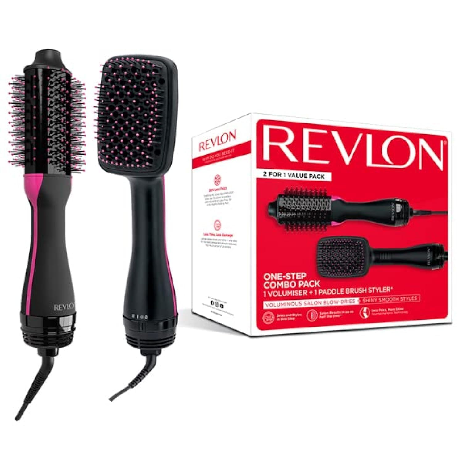 Revlon RVDR5282 بسته Combo Pack 1 ولومایزر + برس Paddle Brush Styler - سیاه RVDR5282 – سیاه