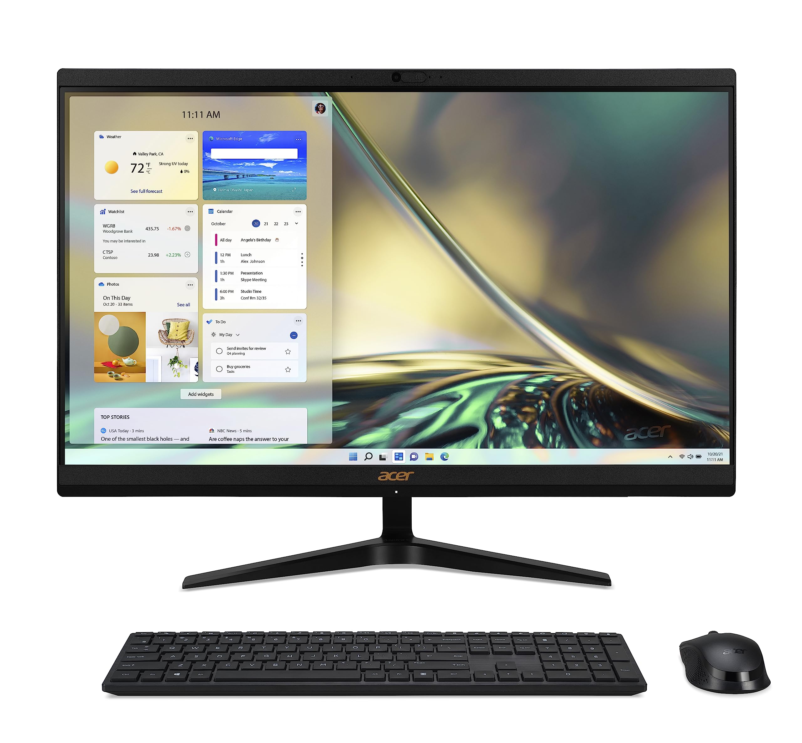رایانه همه‌در یک Acer C24 با پردازنده ژنریشن ۱۲ اینتل کور i3-۱۲۱۵U با سرعت تا ۴.۴۰ گیگاهرتز، حافظه رم DDR4 ۴ گیگابایت، حافظه داخلی ۲۵۶ گیگابایت از نوع اس‌اس‌دی، گرافیک اینتل یواچ‌دی، مانیتور ۲۳.۸ اینچی با فول اچ‌دی، ویندوز ۱۱، صفحه کلید و موس بی‌سیم