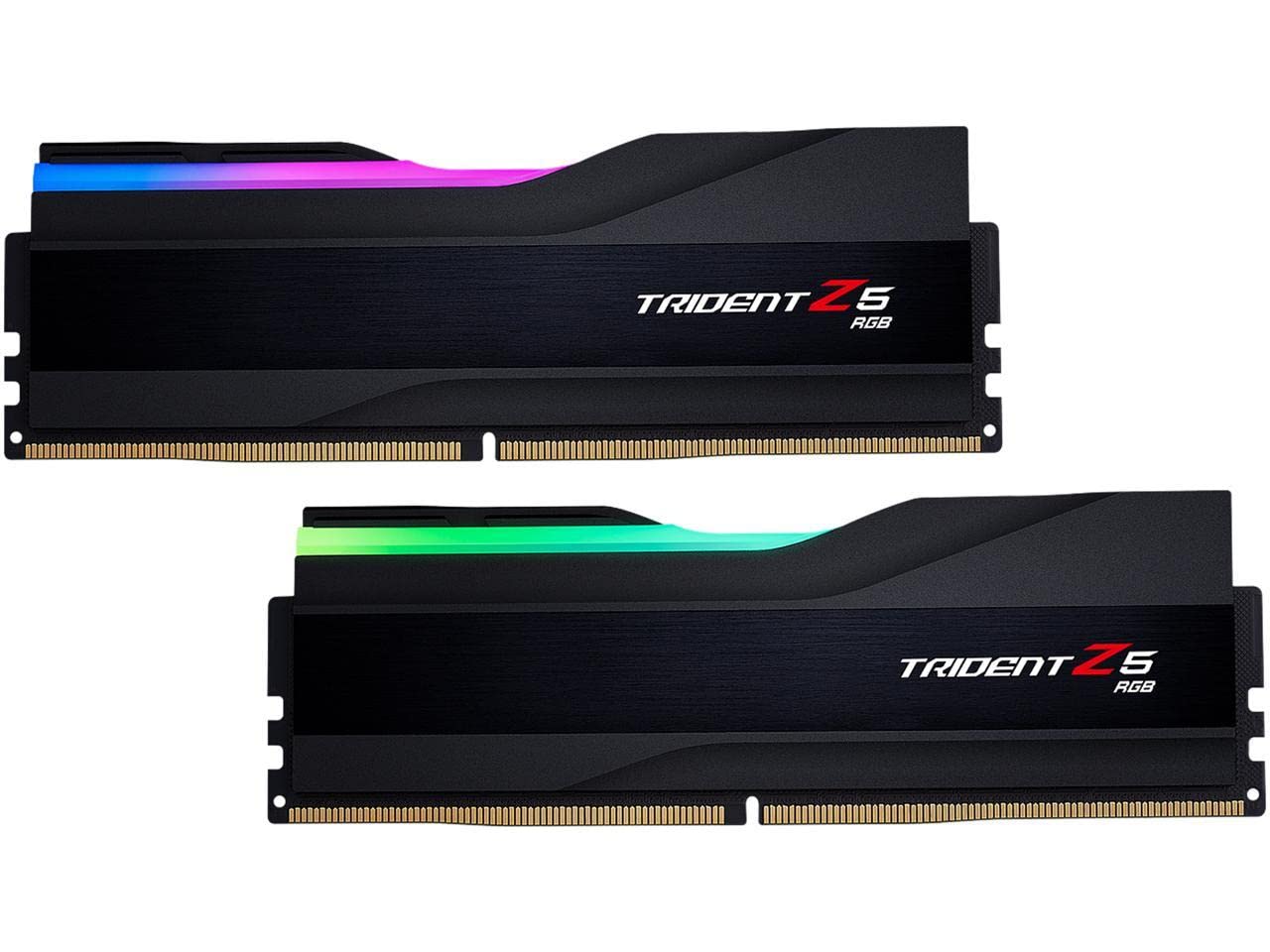 مجموعه G.Skill Trident Z5 RGB (Intel XMP) 48GB (2 x 24GB) 288-Pin SDRAM U-DIMM DDR5 8000 CL40-48-48-128 1.35V حافظه رم دسکتاپ دو کانالی Dual Channel F5-8000J4048F24GX2-TZ5RK (مشکی مات) 48GB (2x24GB) مشکی مات