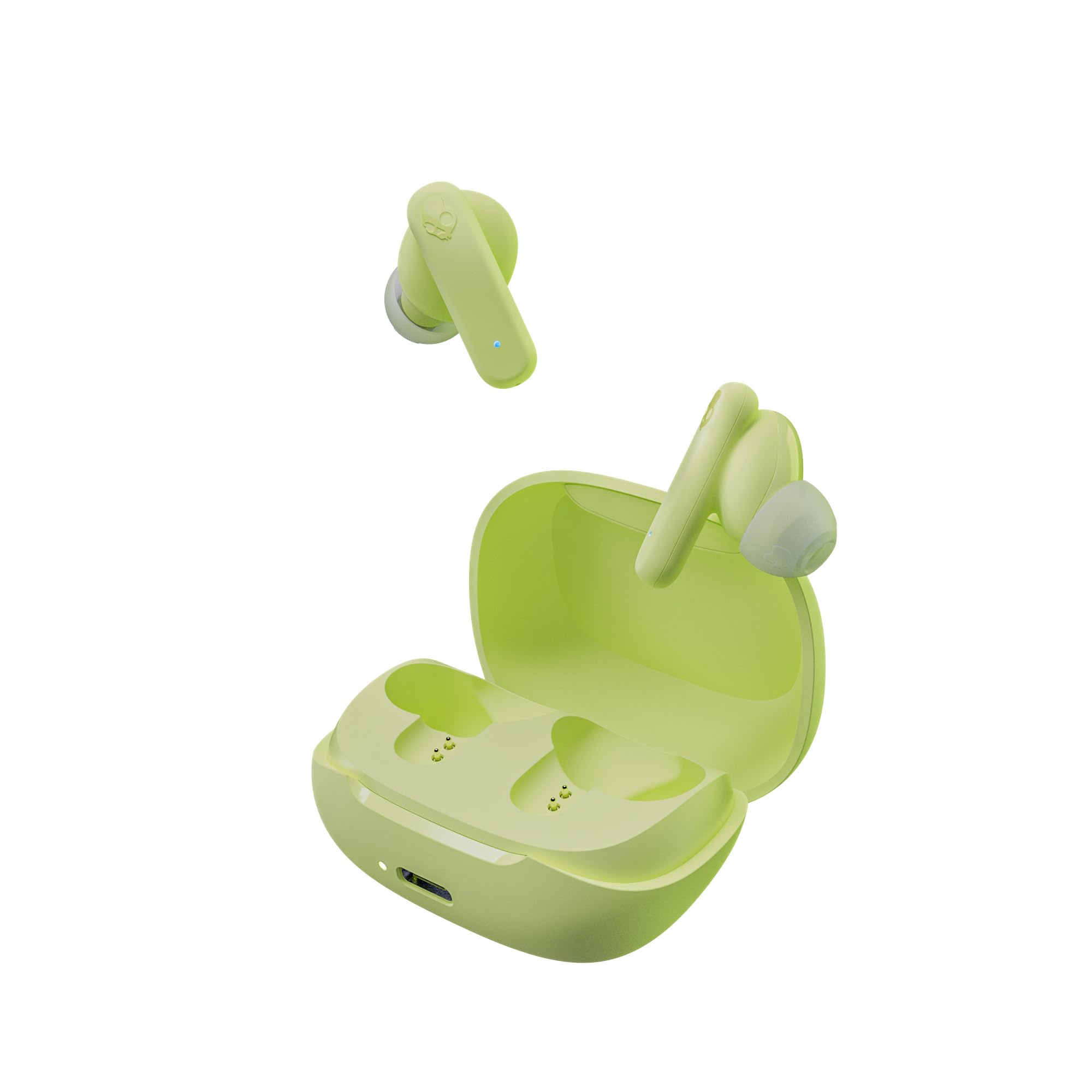 اسپیکرهای گوشی بی‌سیم Skullcandy Smokin Bud In-Ear، باطری 20 ساعته، 50٪ پلاستیک تجدیدپذیر، میکروفون، سازگار با آیفون، اندروید و دستگاه‌های بلوتوث - مچا